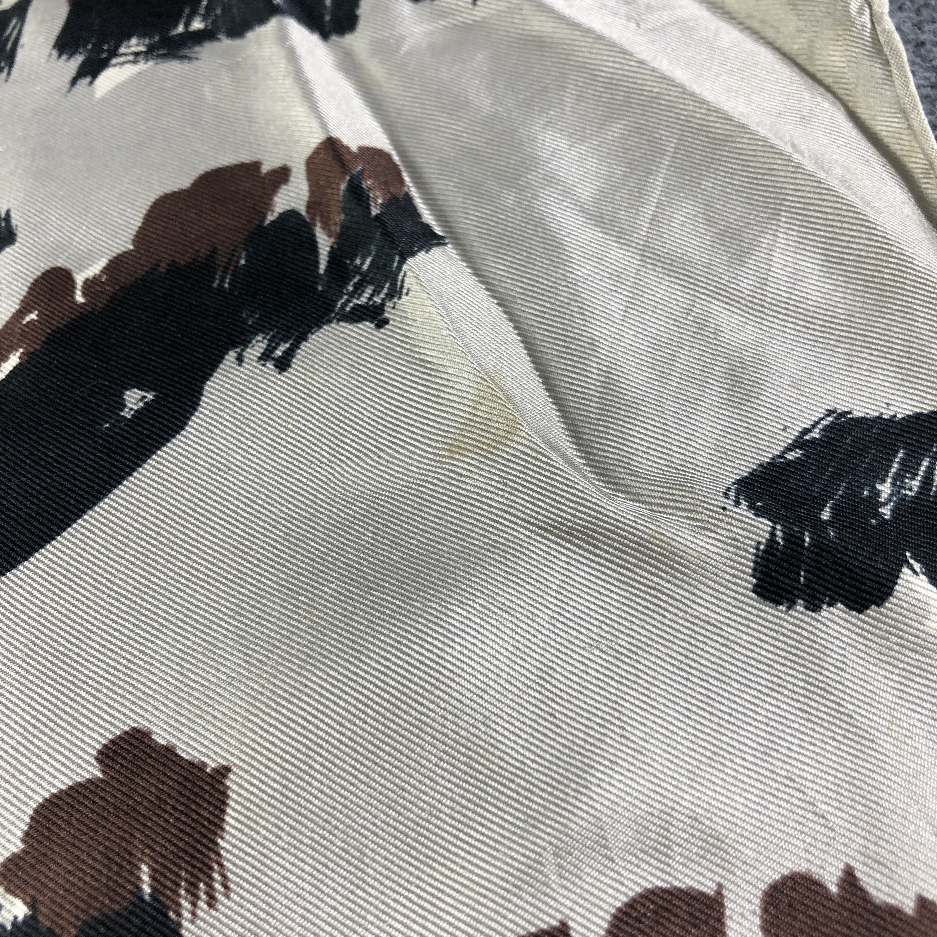 Vintage PAS Abstract Hand Rolled Silk Scarf M442 Size ONE SIZE - 14 Thumbnail