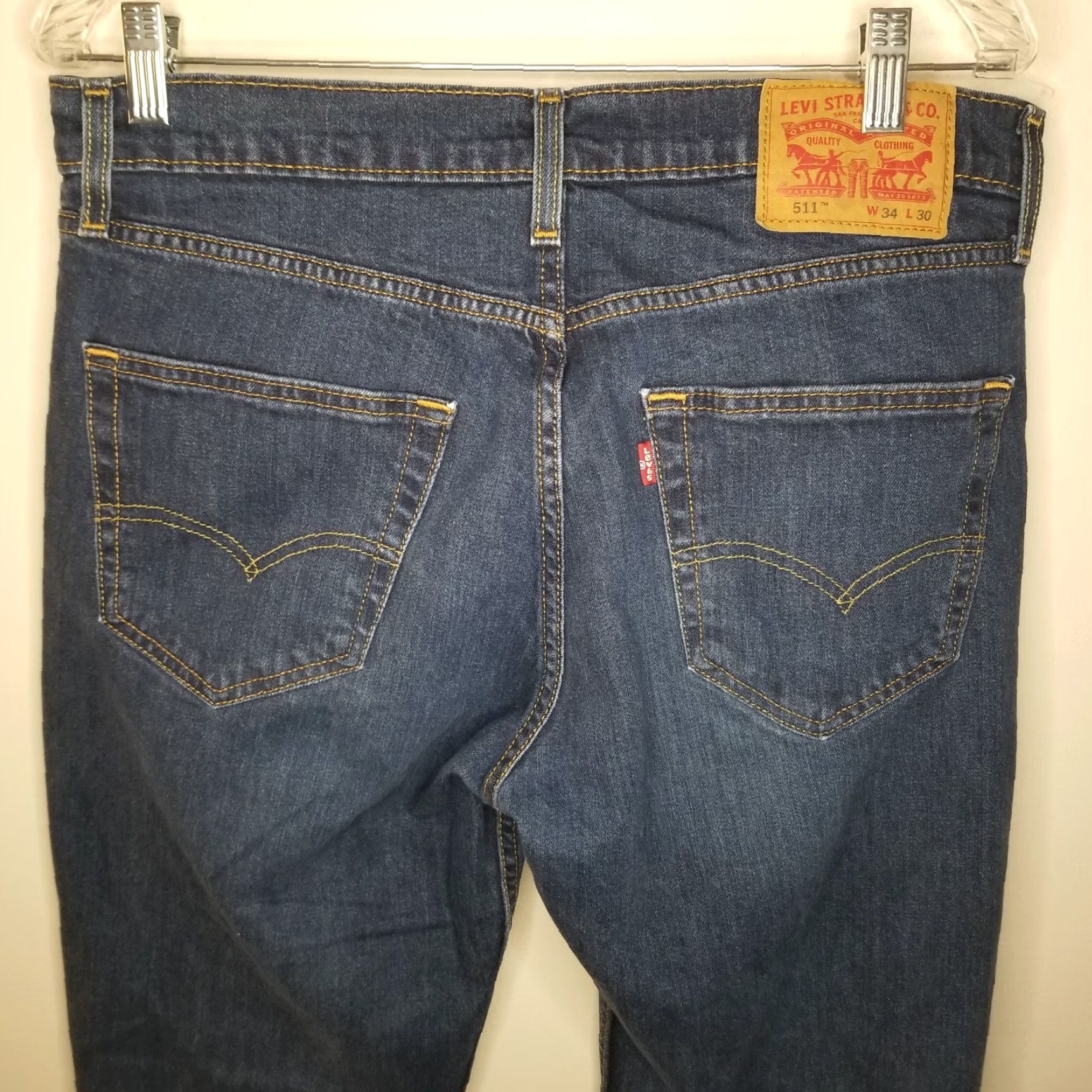 Levi's LEVI'S Jeans 511 Men Straight Blue Size 34x30 Adult Regular Inseam 30 Bodywear Clothing Mens Size US 34 / EU 50 - 6 Thumbnail