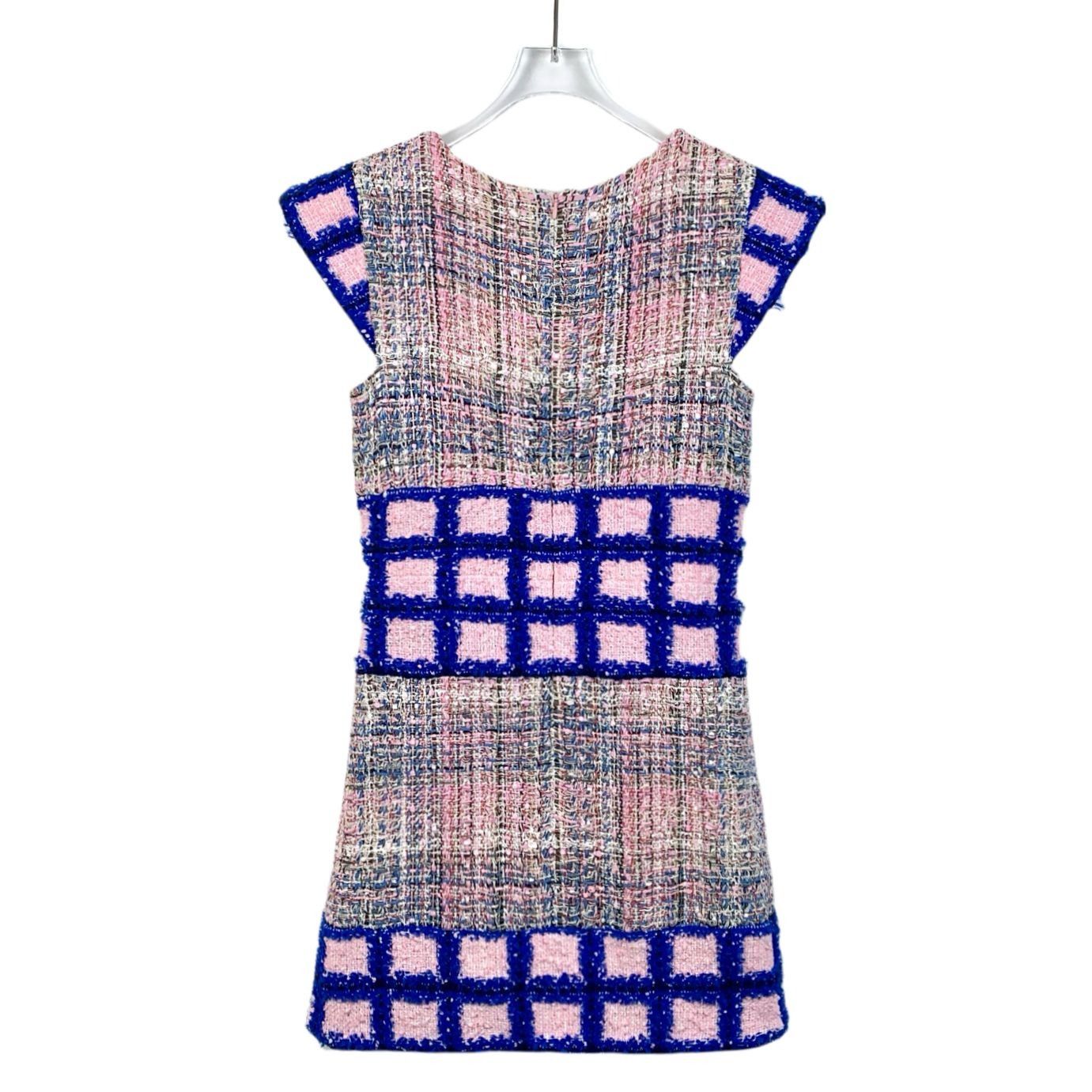 chanel blue tweed dress CHANEL main image 1
