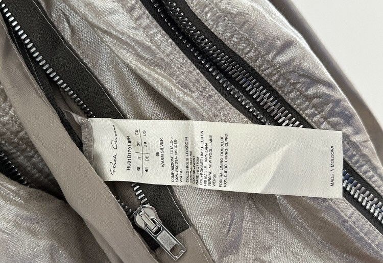 Rick Owens Rick Owens SS22 Rare Warm Silver Bauhaus Flight Jacket Size US M / EU 48-50 / 2 - 8 Thumbnail