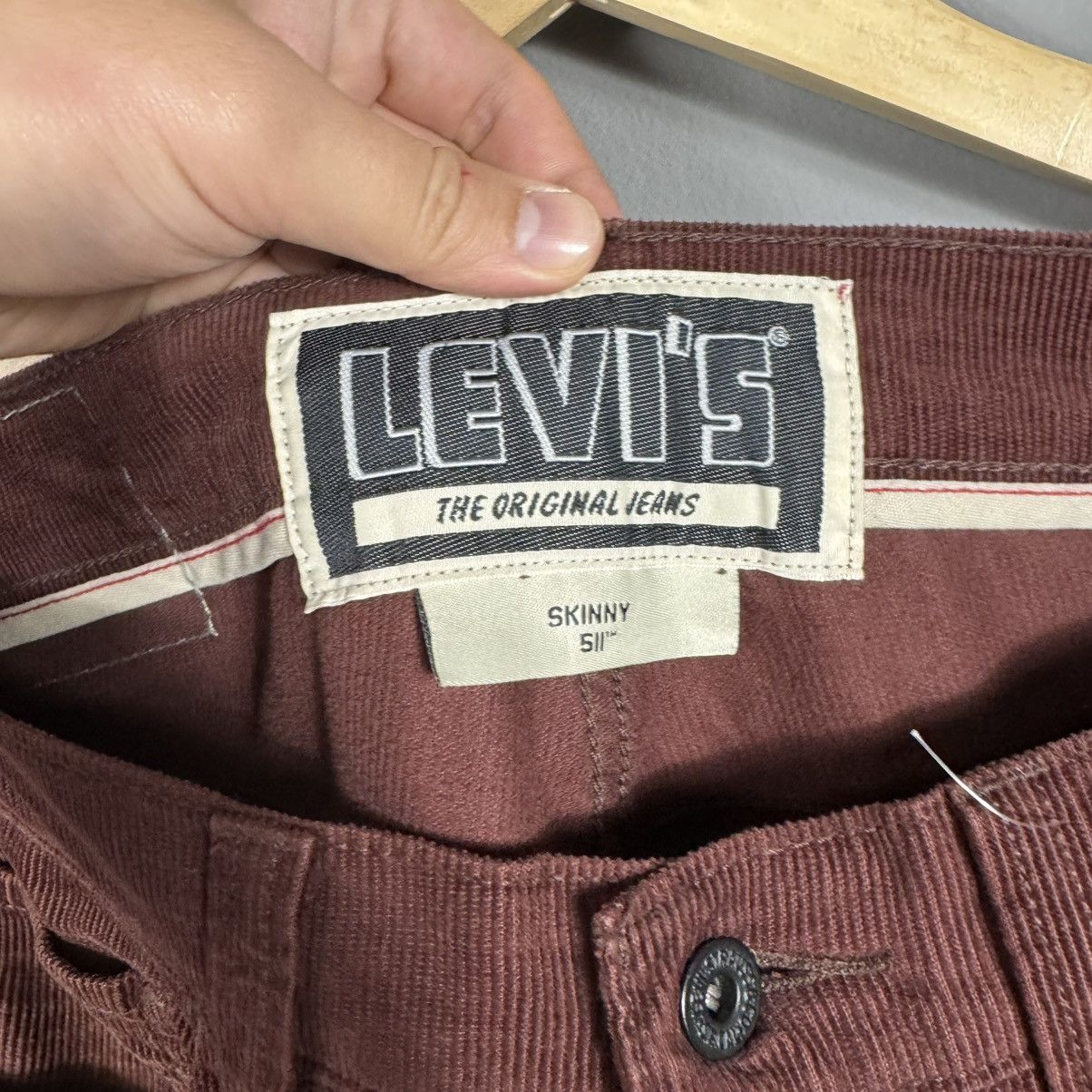 Levi's × Levi's Vintage Clothing Levis Velvet Burgundy Pants Size US 33 - 6 Thumbnail