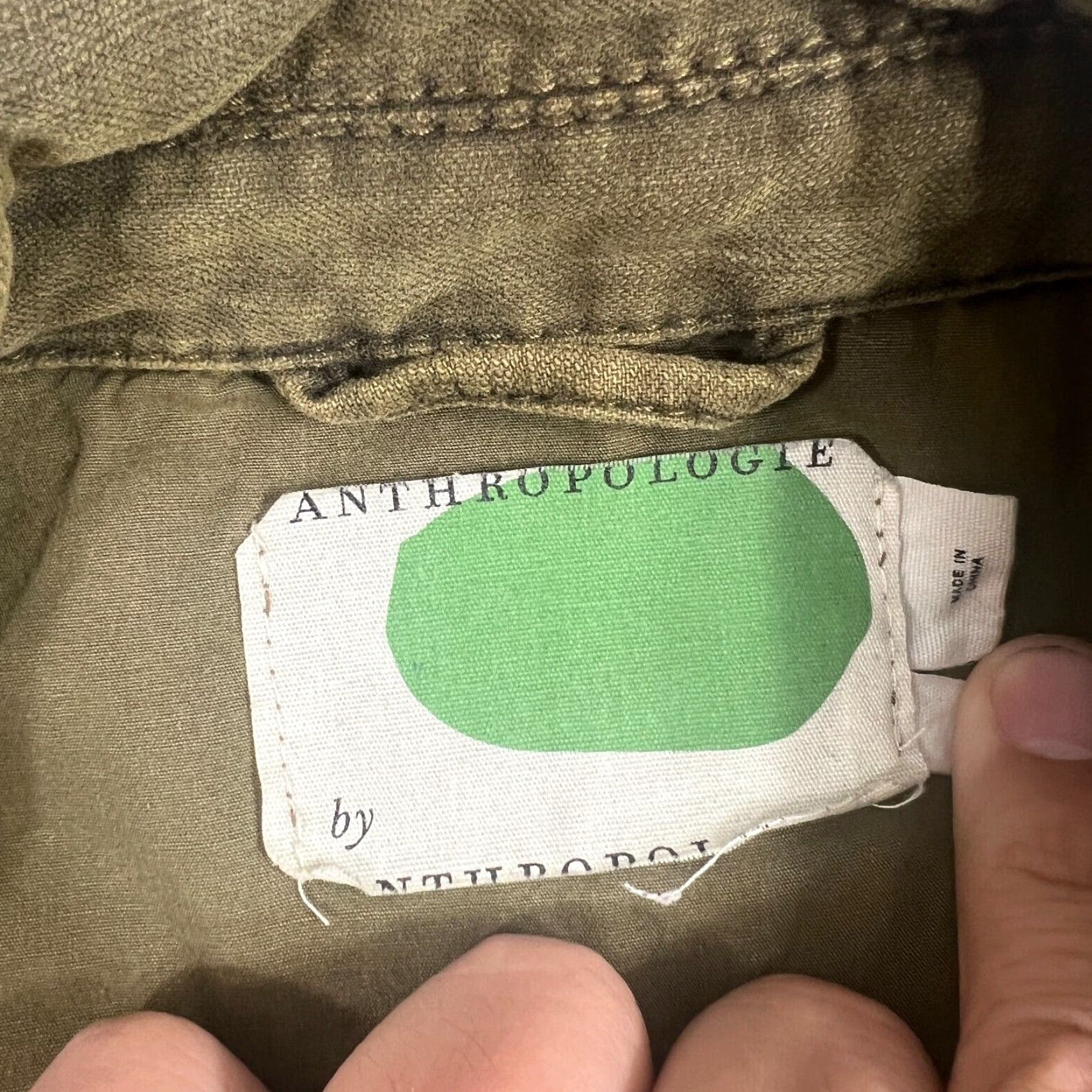 Anthropologie VINTAGE Anthropologie Military Jacket Women S Army Green Casual Pockets Size S / US 4 / IT 40 - 3 Thumbnail