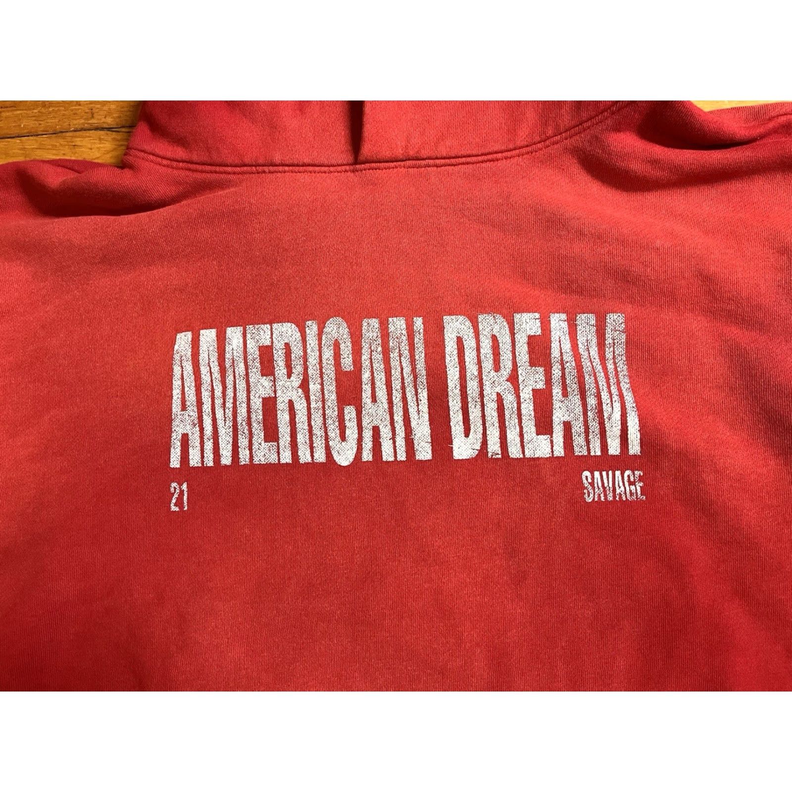Vintage 21 Savage American Dream We The People Hoodie Men’s Large Red Logo Graphic Print Hooded Pockets 21 Savage Mens L Hoodie Size US L / EU 52-54 / 3 - 4 Thumbnail