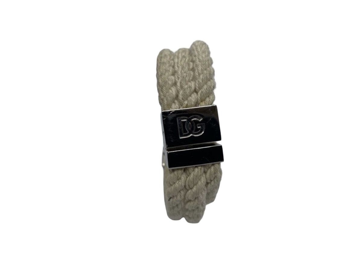 Dolce & Gabbana Dolce & Gabbana Archival Braided Rope Bracelet -Cream/Silver Size ONE SIZE - 3 Thumbnail