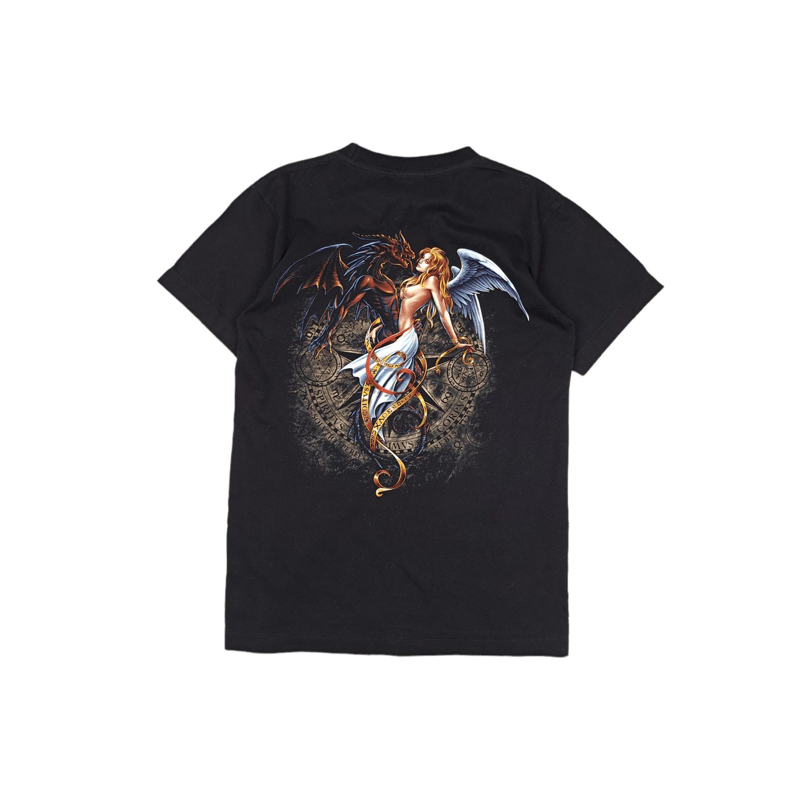 Band Tees × Vintage 90's Vintage Rock Eagle Woman and Dragon Y2K T-shirt M Size US M / EU 48-50 / 2 - 2 Thumbnail
