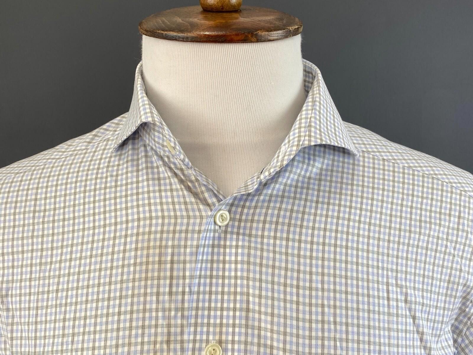 Eton ETON Classic Fit Blue Check Shirt Size 41 / 16 Size US M / EU 48-50 / 2 - 5 Thumbnail