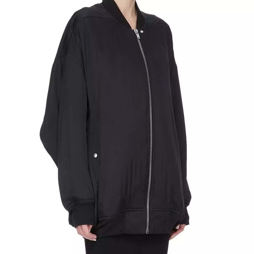 Rick Owens RICK OWENS Peter Flight BLK Washed Charmeuse Jacket New Size ONE SIZE - 2 Thumbnail