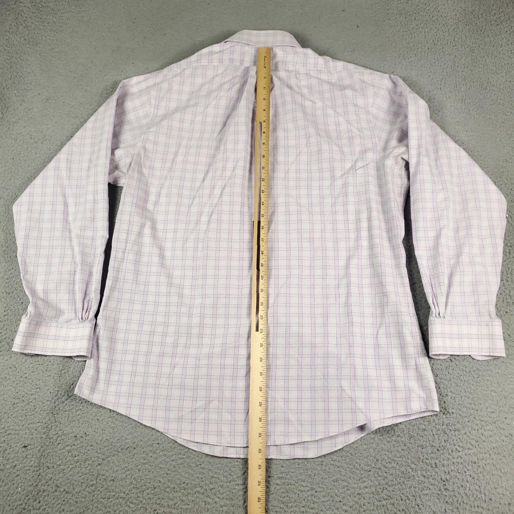 Brooks Brothers Brooks Brothers Shirt Mens 17 Purple Plaid Dress Button Up Long Sleeve Shirt Size 46R - 3 Thumbnail