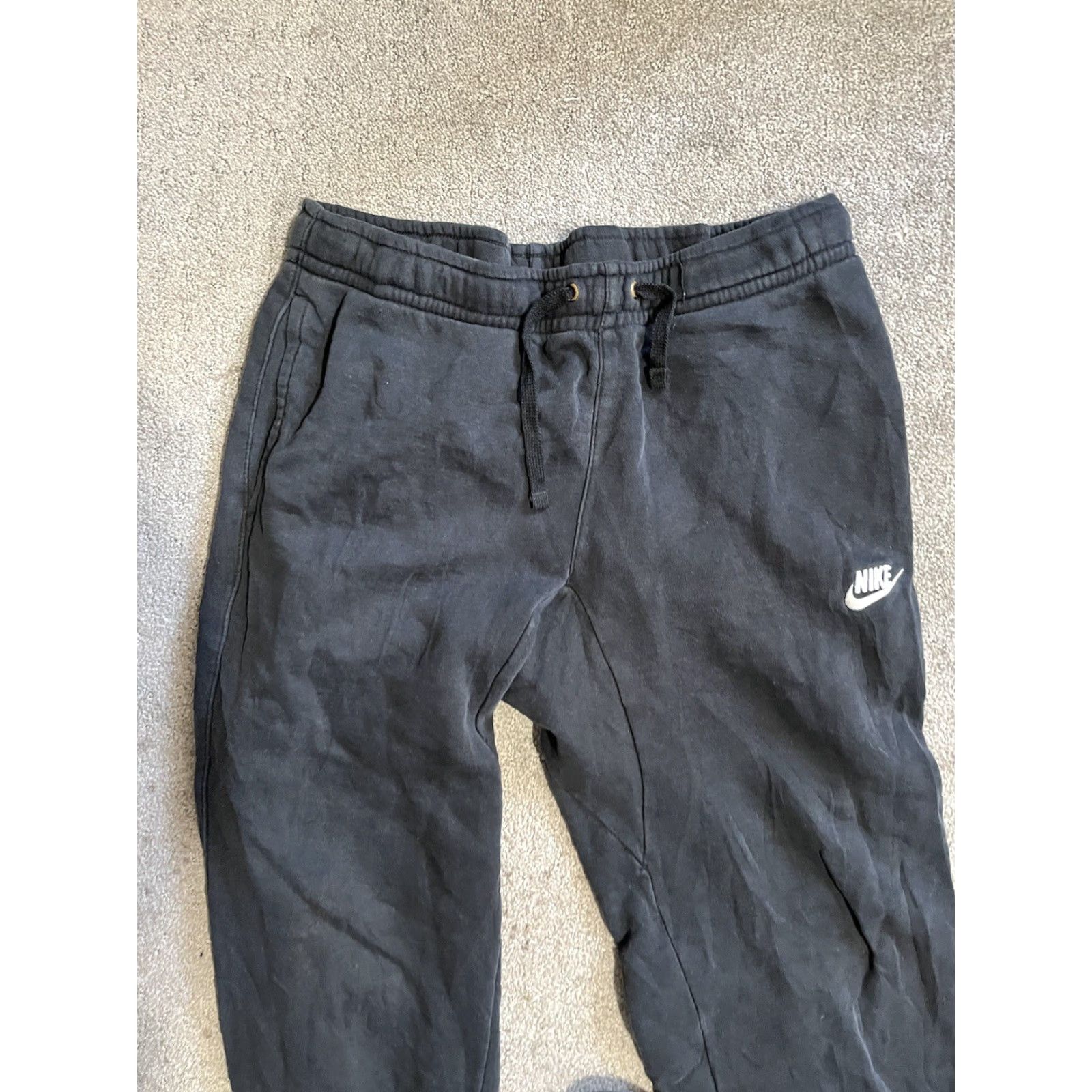 Nike Nike Club Sweatpants Mens Small Black Cotton Polyester Fleece Embroidered 804406-010 Size US 29 - 2 Thumbnail