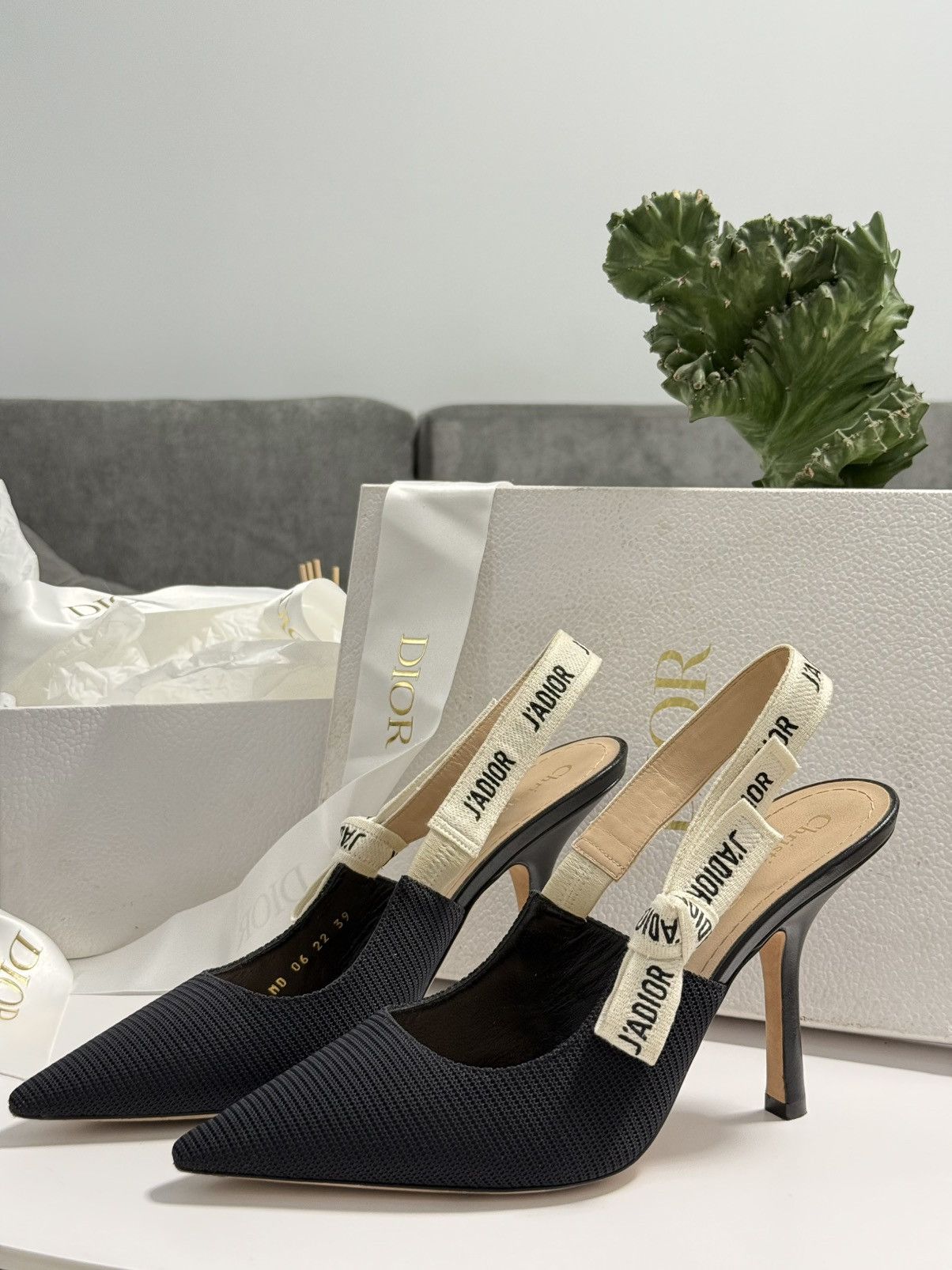 Dior Women's J'Adior Slingback Pumps Technical Fabric 100 Size US 9 / IT 39 - 4 Thumbnail