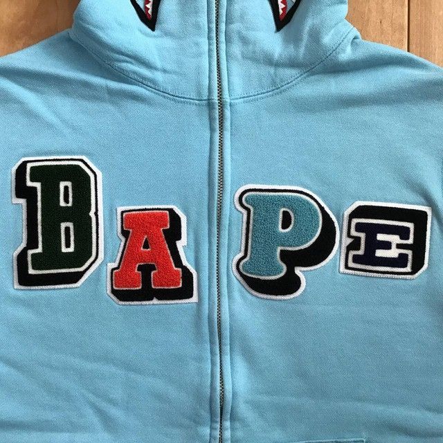 Bape BAPE logo multi fonts shark full zip hoodie a bathing ape Size US L / EU 52-54 / 3 - 2 Thumbnail