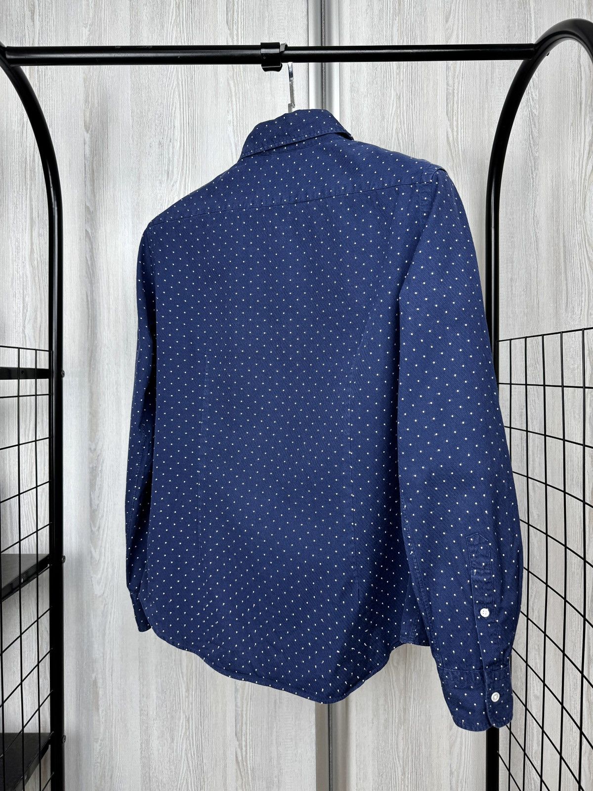 SHIPS SHIPS polka dot navy blue japanese designer ls shirt sz M Size US M / EU 48-50 / 2 - 7 Thumbnail