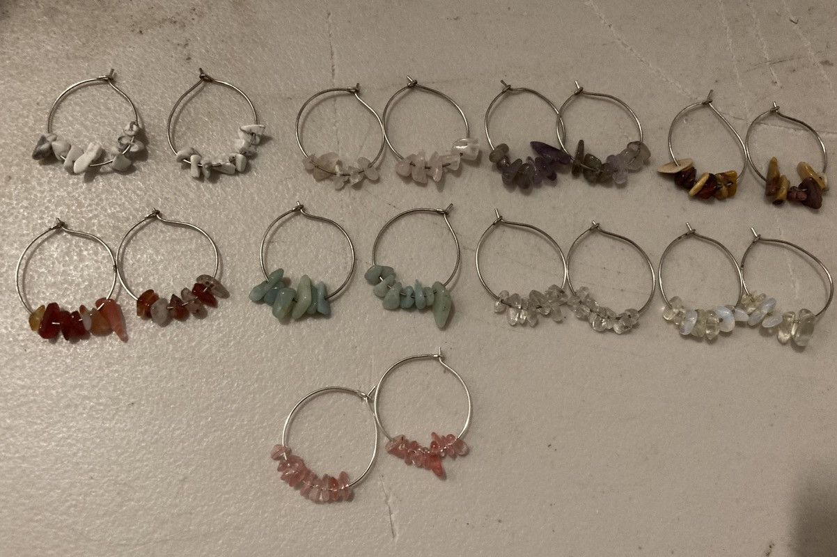 Other Semiprecious beaded chip earrings 12 dollars each Size ONE SIZE - 2 Thumbnail