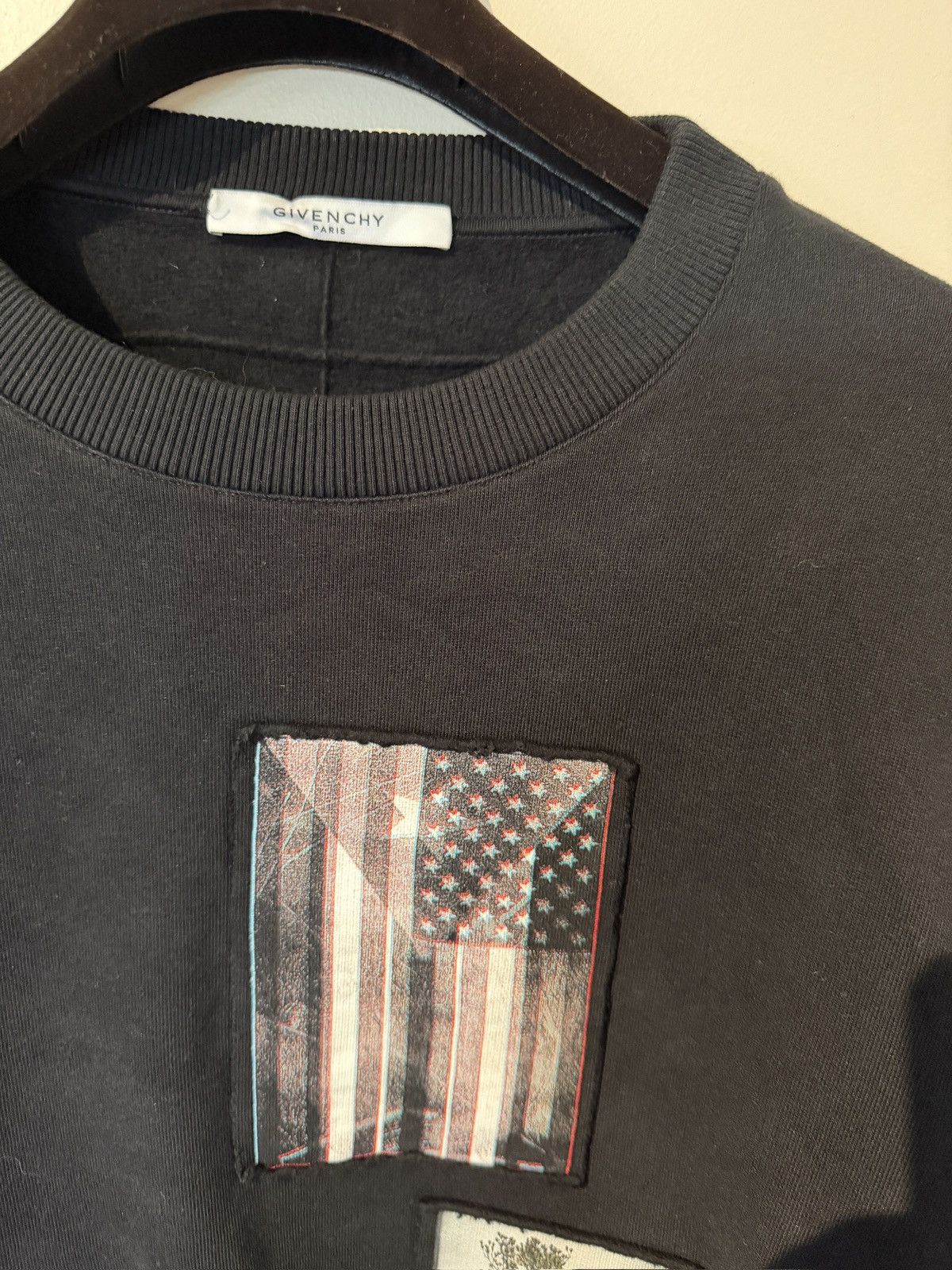 Givenchy American Flag Patch Crewneck Sweatshirt SS16 Cuban fit Size US XL / EU 56 / 4 - 3 Thumbnail