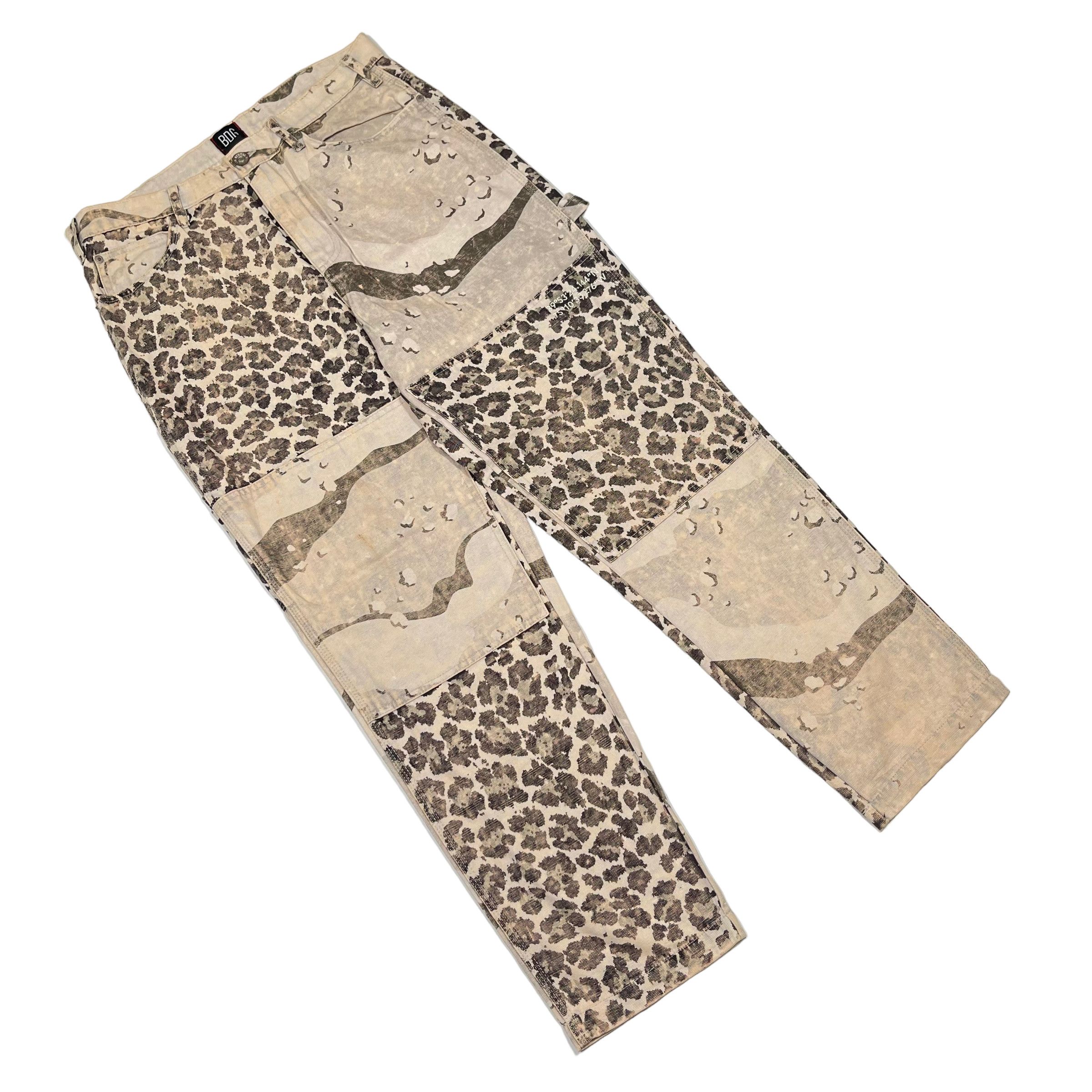 Japanese Brand Leopard Luxury Carpenter Overprint Streetwear Pants Size US 32 / EU 48 - 3 Thumbnail