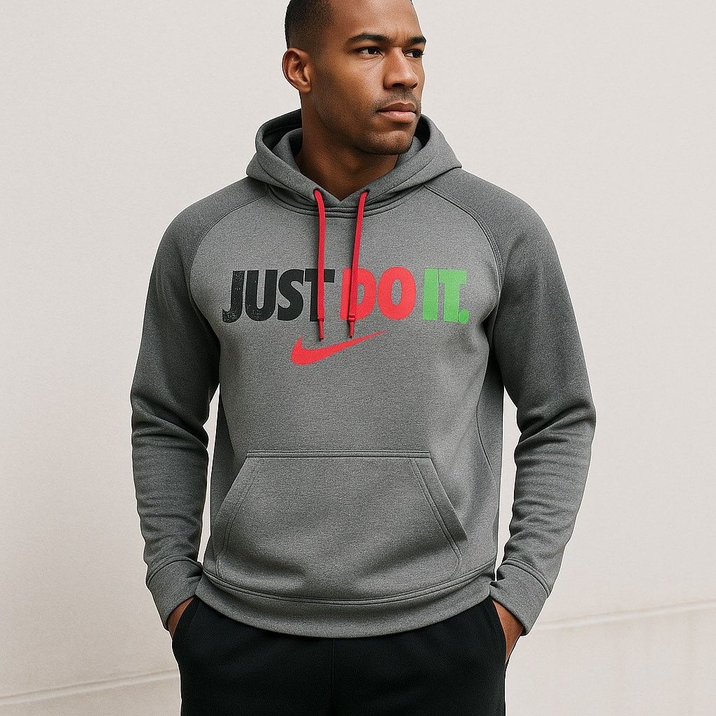 Nike Nike Therma-Fit Men’s M Hoodie Just Do It Logo Sweatshirt Size US M / EU 48-50 / 2 - 1 Thumbnail
