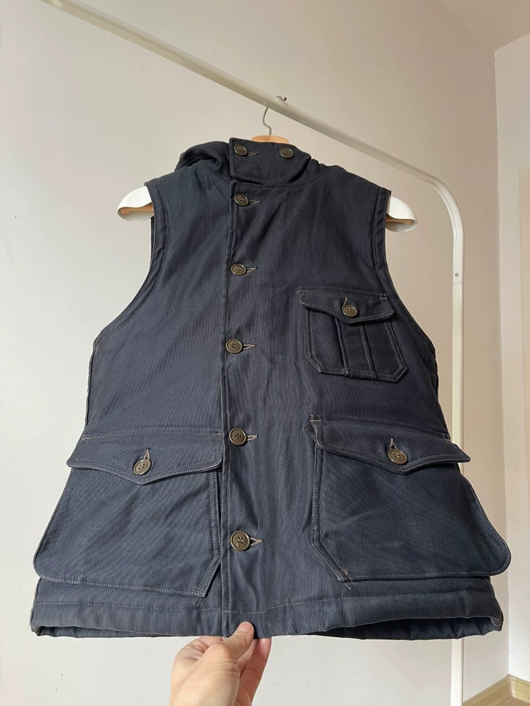 Freewheelers navy blue hooded pilot vest Size US M / EU 48-50 / 2 - 1 Thumbnail