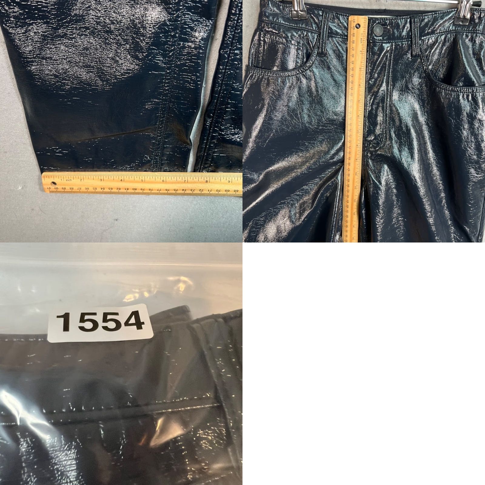 Abercrombie & Fitch VINTAGE Abercrombie & Fitch 90s Ultra High Rise Straight Pants Faux Patent Leather 27/4 Women's Pants Black 90s Straight Ankle Womens 4 Size 27" / US 4 / IT 40 - 8 Thumbnail
