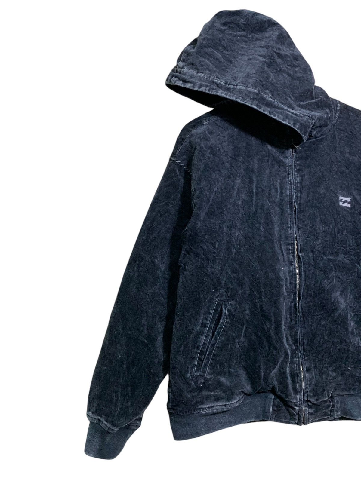 Billabong 🔥BILLABONG BLACK WASHED VELVET HOODIE Size US M / EU 48-50 / 2 - 2 Thumbnail