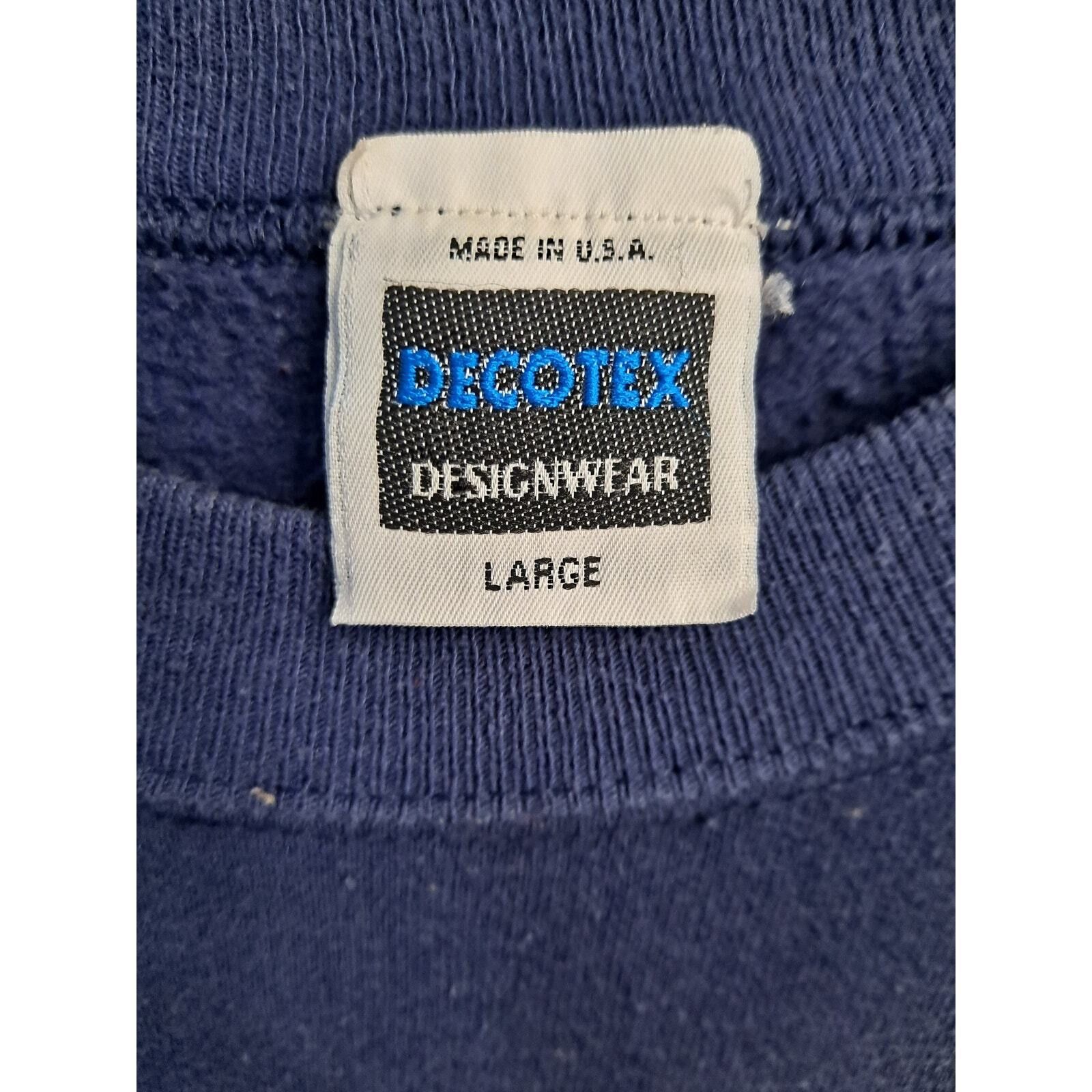 Other Deco Tex Men's Vintage 90's Text Printed Blue Long Sleeve Sw Size US M / EU 48-50 / 2 - 3 Thumbnail