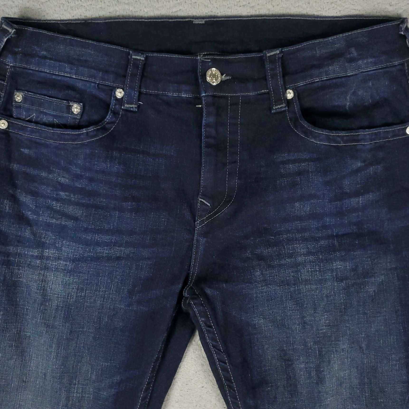 True Religion True Religion Jeans Mens 38x32 Blue Rocco Relaxed Skinny Pants Size US 38 / EU 54 - 2 Thumbnail
