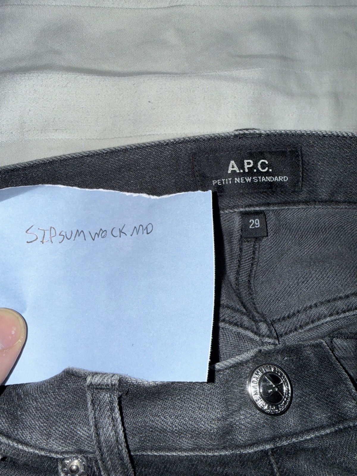 A.P.C. APC PETIT NEW STANDARD STRETCH SLIM GREY DENIM Size US 29 - 4 Thumbnail