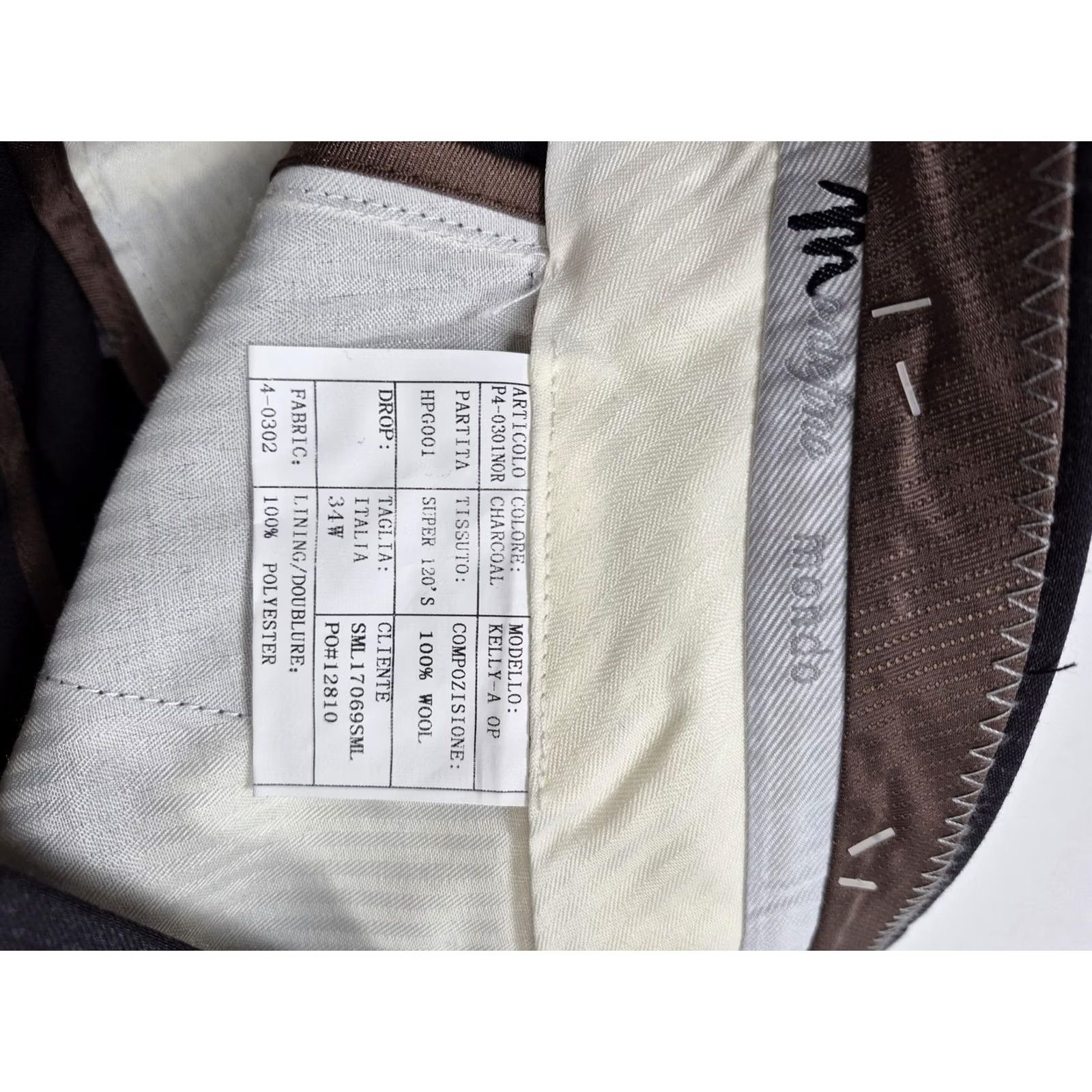 Vintage Montefino Mondo KELLY-A OP Dress Pants Mens 34x36 Gray Wool Super 120s Flat Front Unhemmed"} Size US 34 / EU 50 - 4 Thumbnail