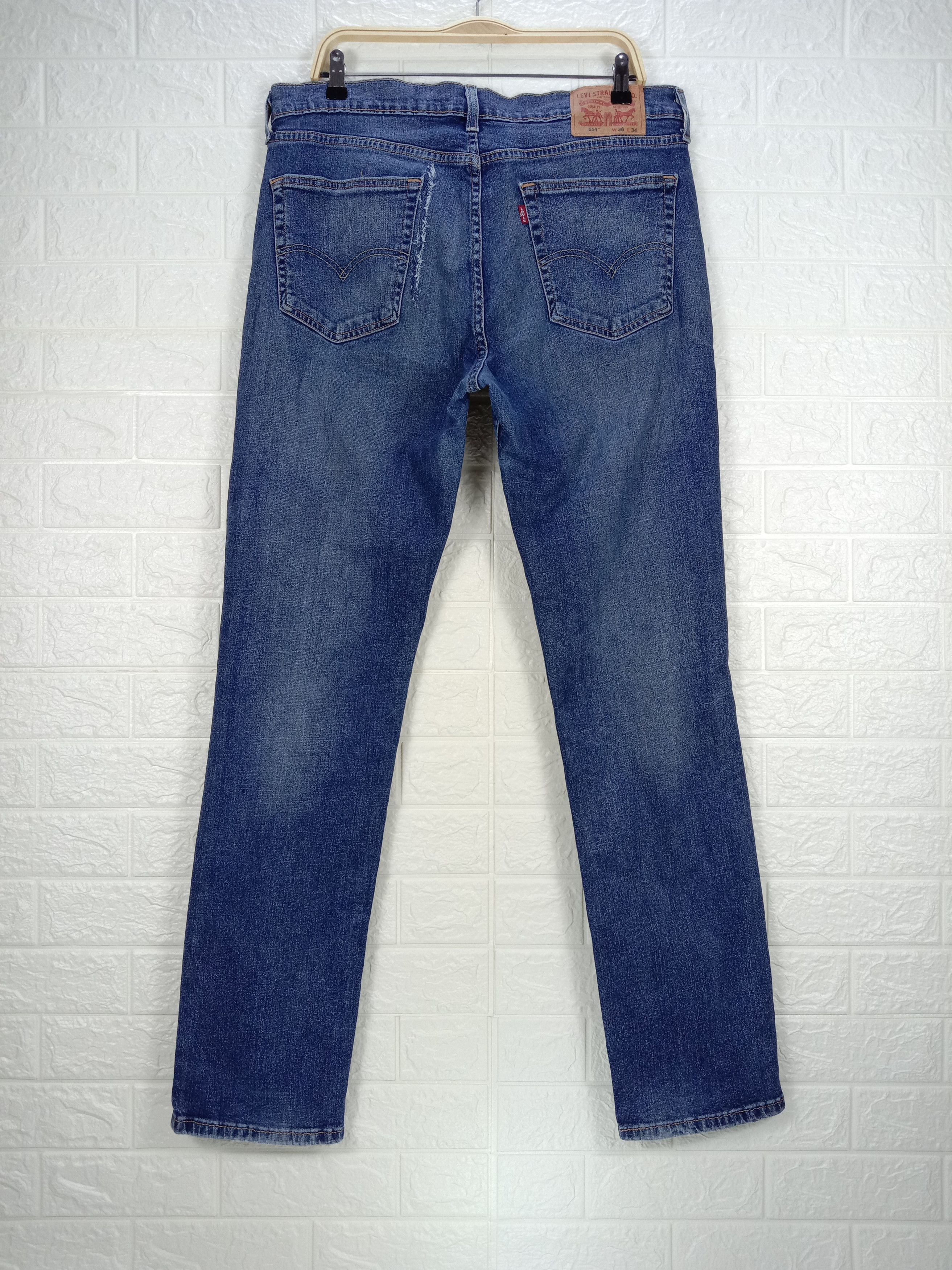 Levi's Vintage Levi's 514 Jeans Slim Straight Distressed Denim Size US 36 / EU 52 - 5 Thumbnail