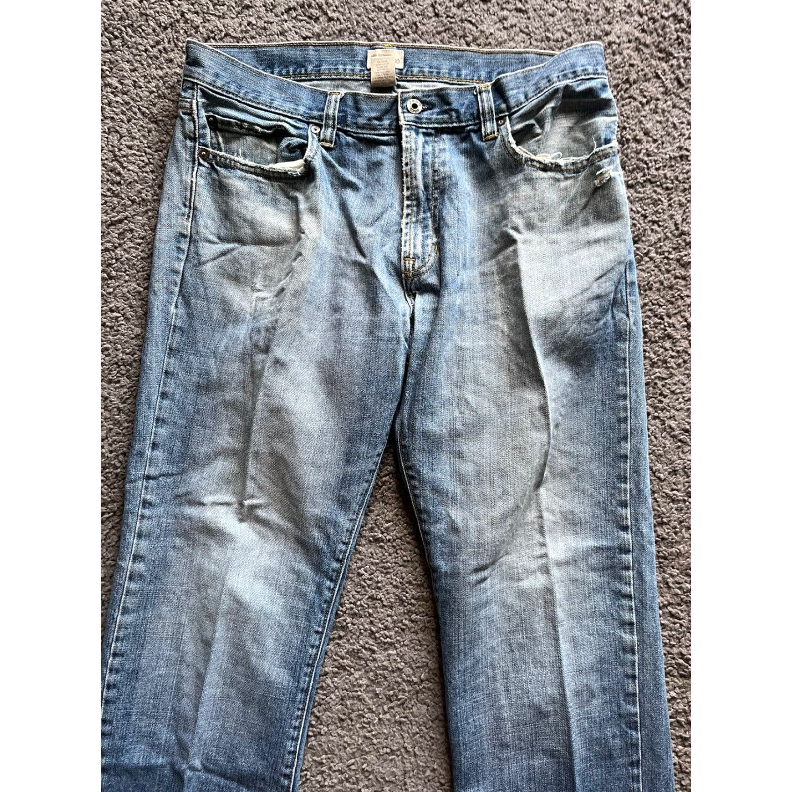 Gap GAP Men's Straight Leg Jeans Size 35x30 Blue Regular Size US 35 - 2 Thumbnail
