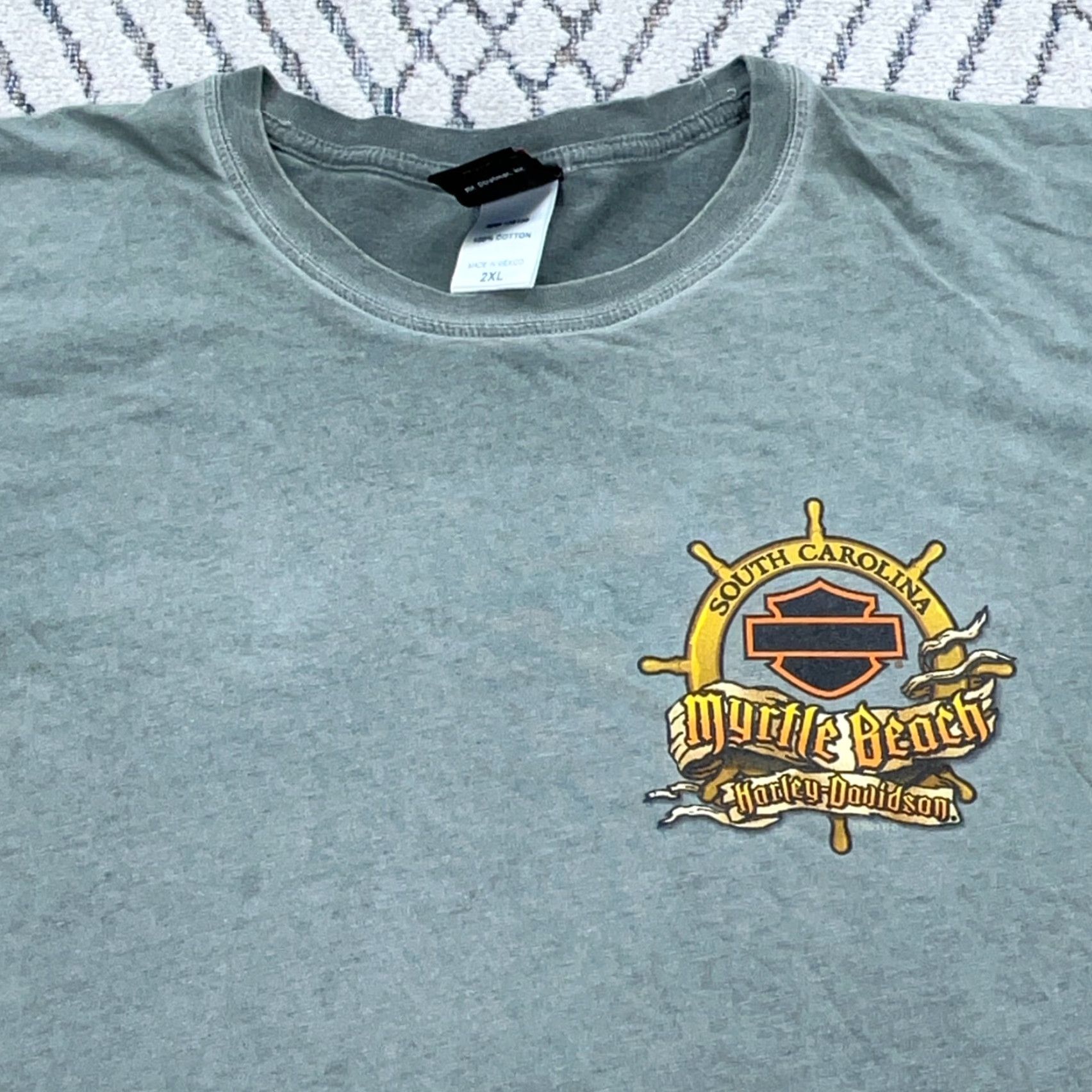 Harley Davidson Harley-Davidson Shirt Men 2XL Green Tee Graphic Print Vintage? No (adjusted for clarity) Size US XXL / EU 58 / 5 - 5 Thumbnail