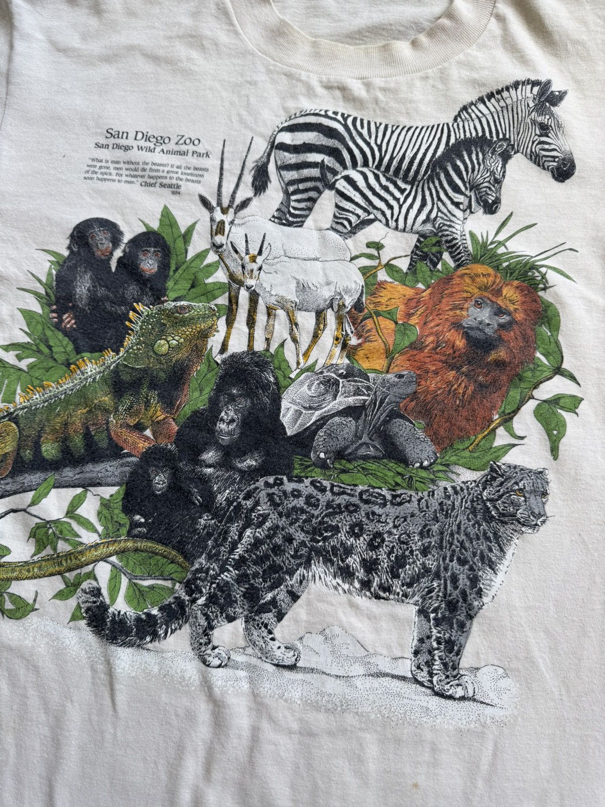 Vintage Oneita San Diego Power-T tee Zoo big logo Size US XL / EU 56 / 4 - 4 Thumbnail