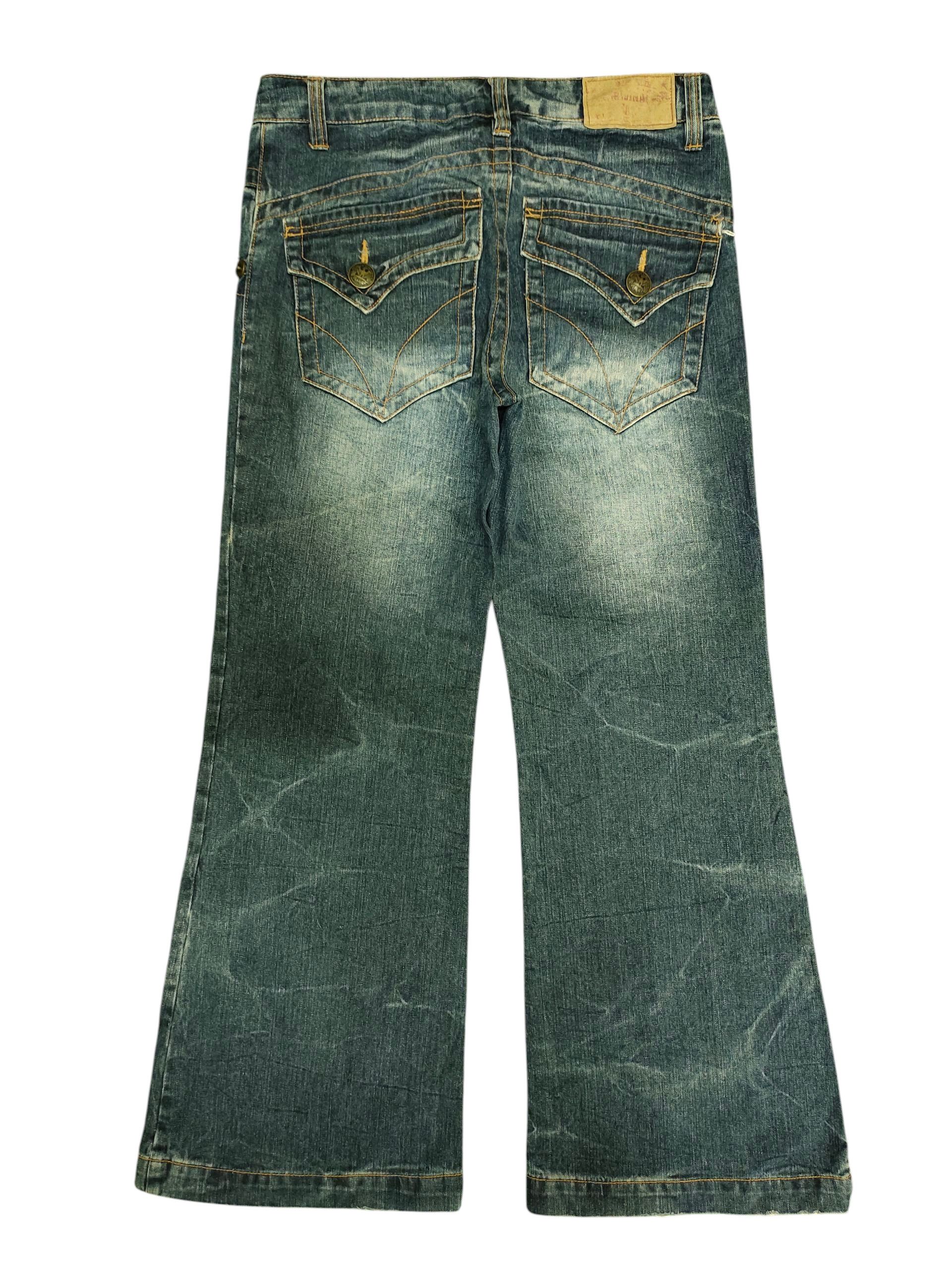 Tornado Mart Japanese Brand The Vintage Clawmark Distress Flare Jeans Size US 32 / EU 48 - 1 Thumbnail