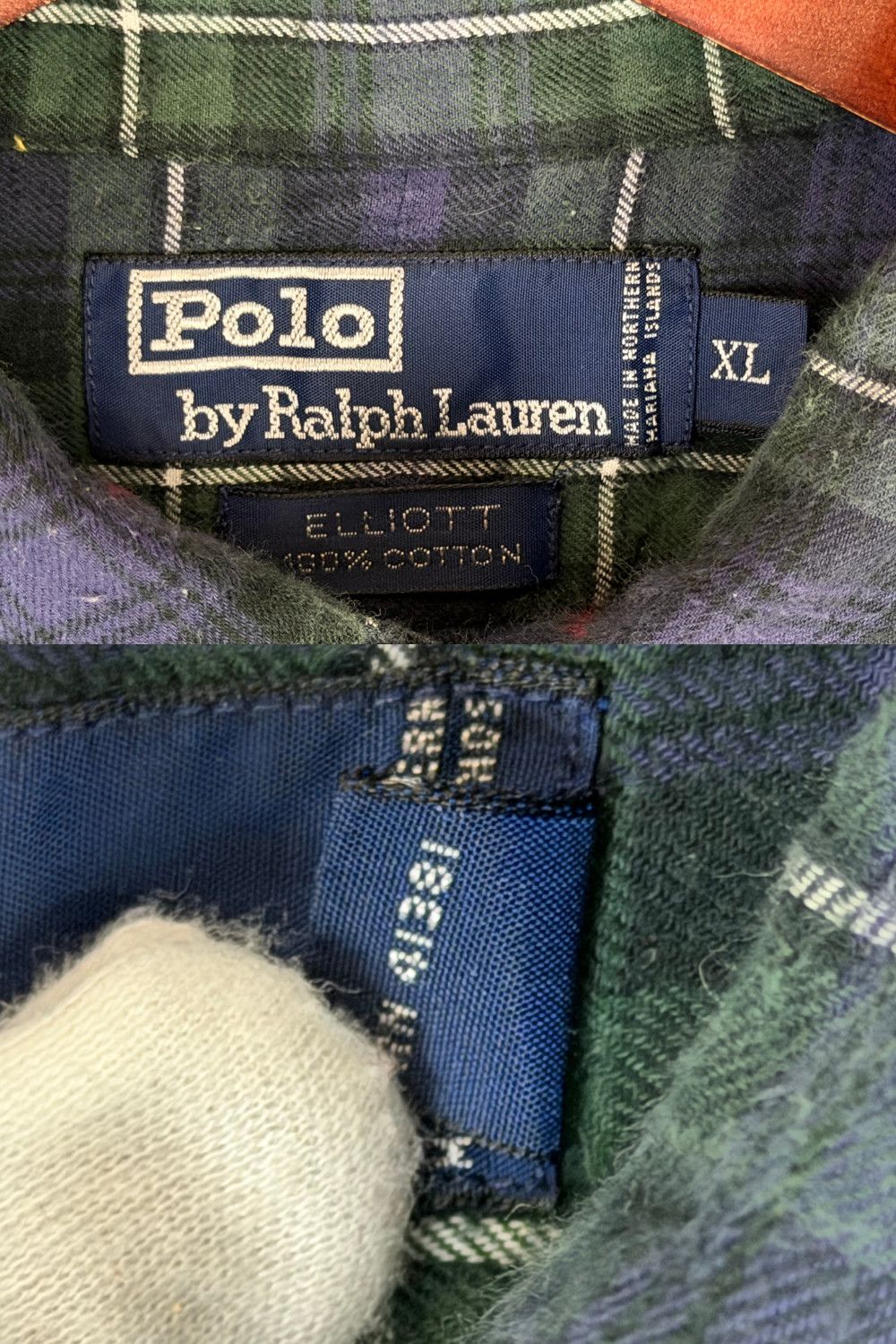 Polo Ralph Lauren Vintage Polo Ralph Lauren Tartan Shirt XL Elliott Fit 90s Size US XL / EU 56 / 4 - 4 Thumbnail