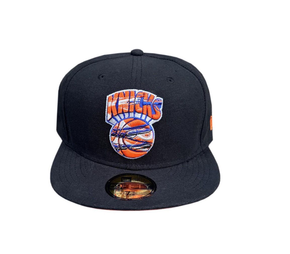 New Era New Era New York Knicks Hardwood Classic Scribble Logo Hat Size ONE SIZE - 1 Thumbnail