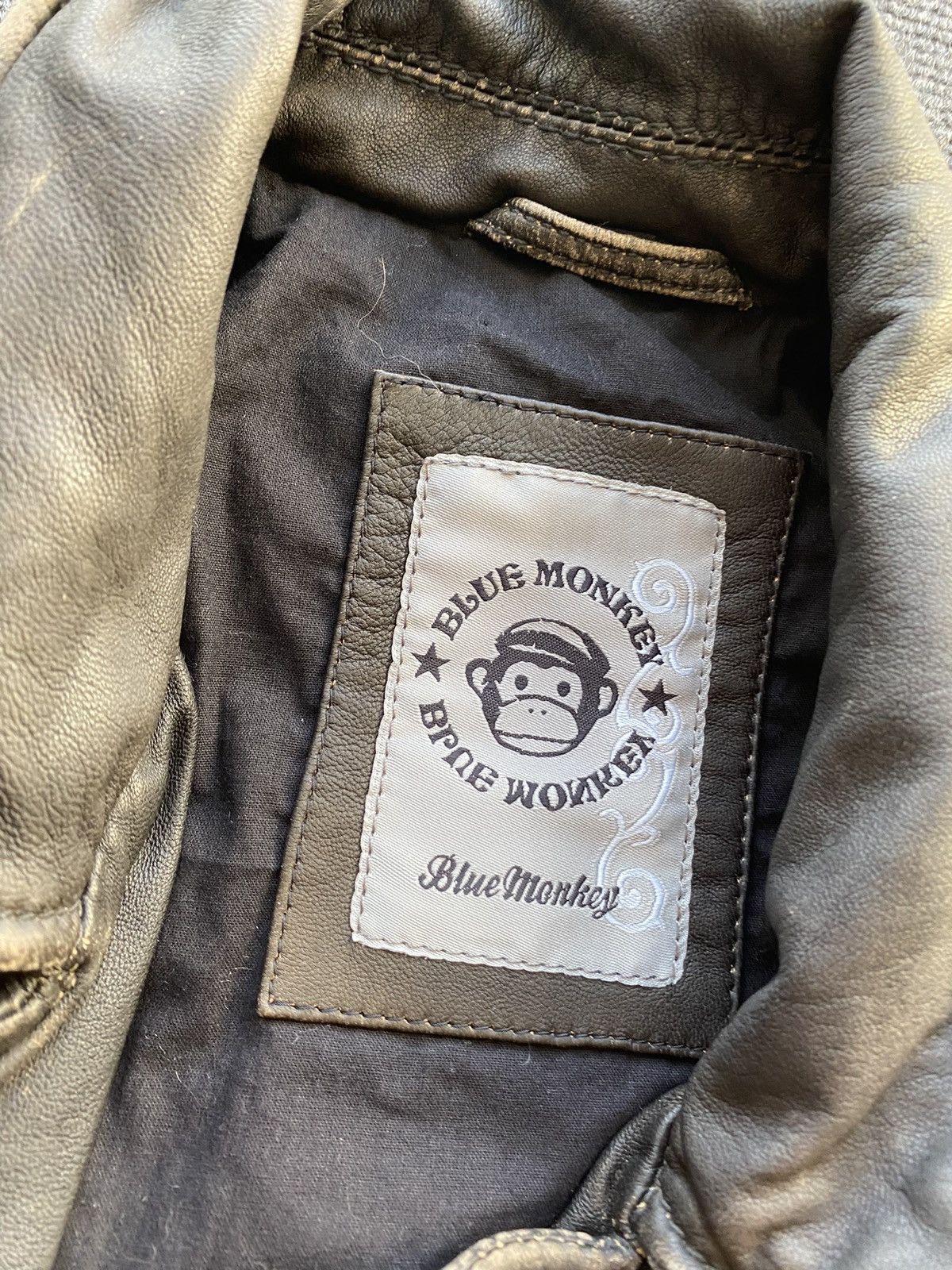 Other 🔥Opium Punk Blue Monkey Gothic Alt Emo Leather Jacket moto Size XL / US 12-14 / IT 48-50 - 3 Thumbnail