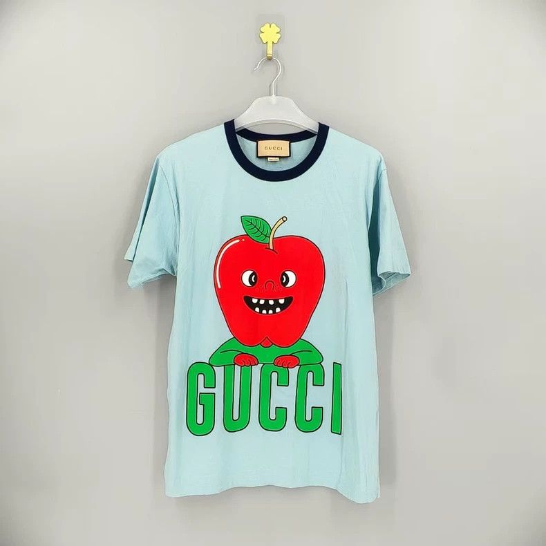 Gucci Gucci Letter Logo Apple Print Round Neck Short-sleeved T-s Size XS / US 0-2 / IT 36-38 - 1 Thumbnail