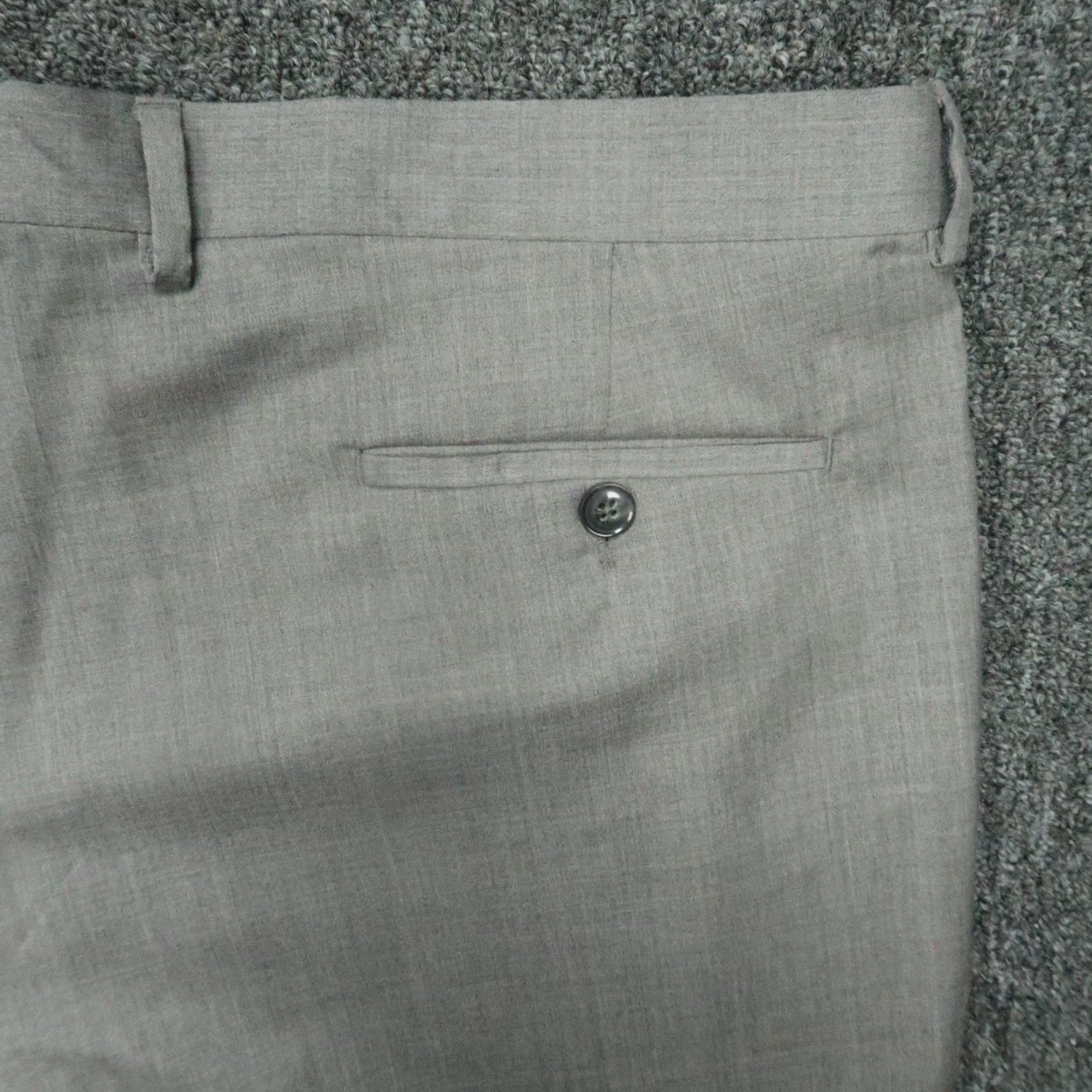 Peter Millar Peter Millar Pants Men 40x30 Gray Wool Chino Trousers Flat Front Casual Business 40 In Belt Loops Slashing Pockets Stretch Mens Size US 40 / EU 56 - 7 Thumbnail