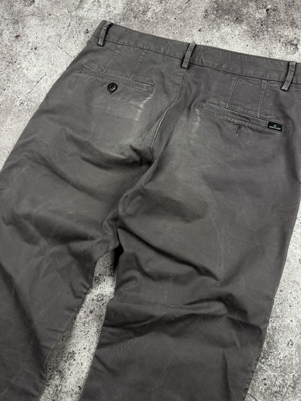 Stone Island Vintage Stone Island Faded Garment Dyed Pants Chinos Distres Size US 33 - 5 Thumbnail