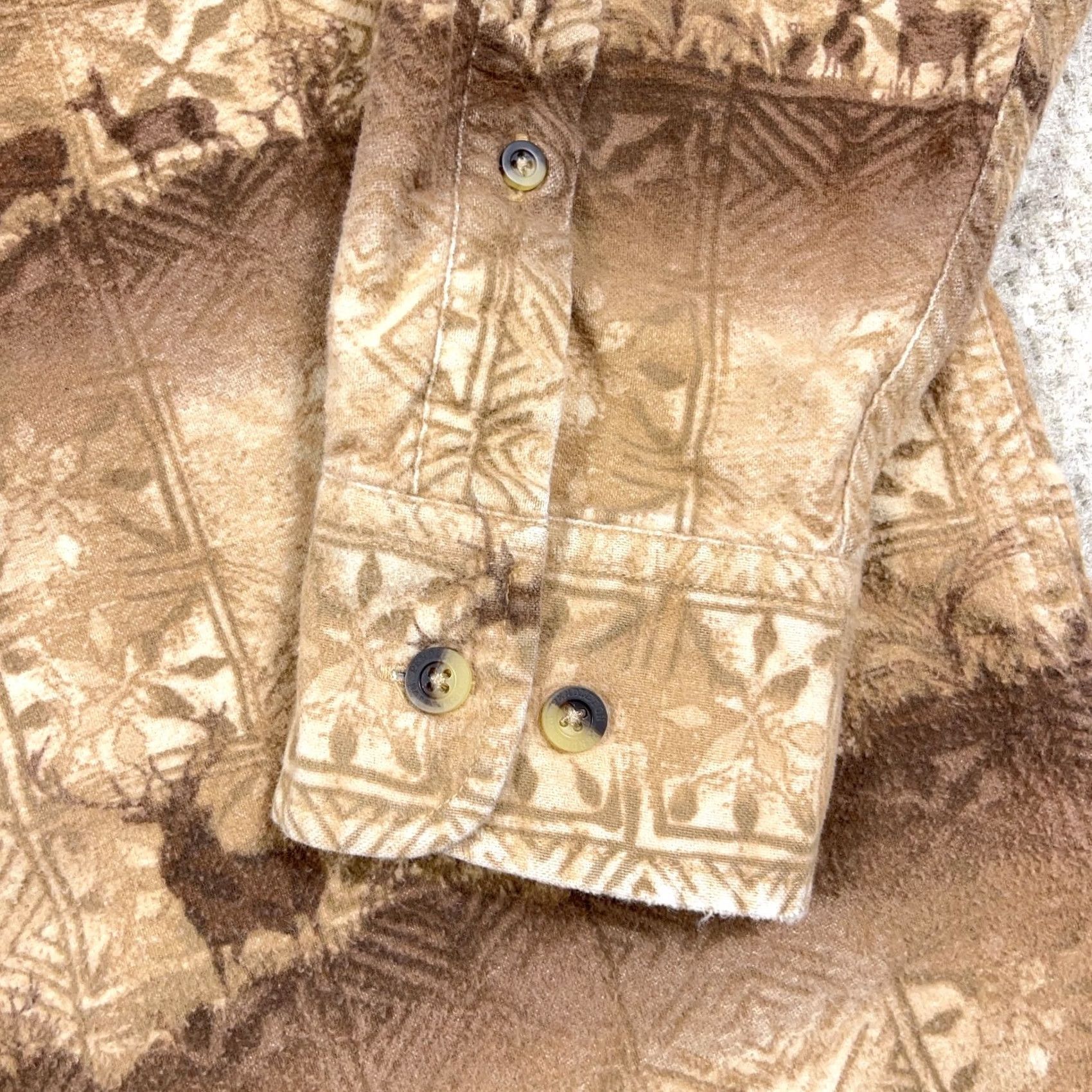 Pendleton Pendleton Shirt Men Medium Brown Chamois Cloth Button Up Elk Print Southwestern Size US M / EU 48-50 / 2 - 5 Thumbnail