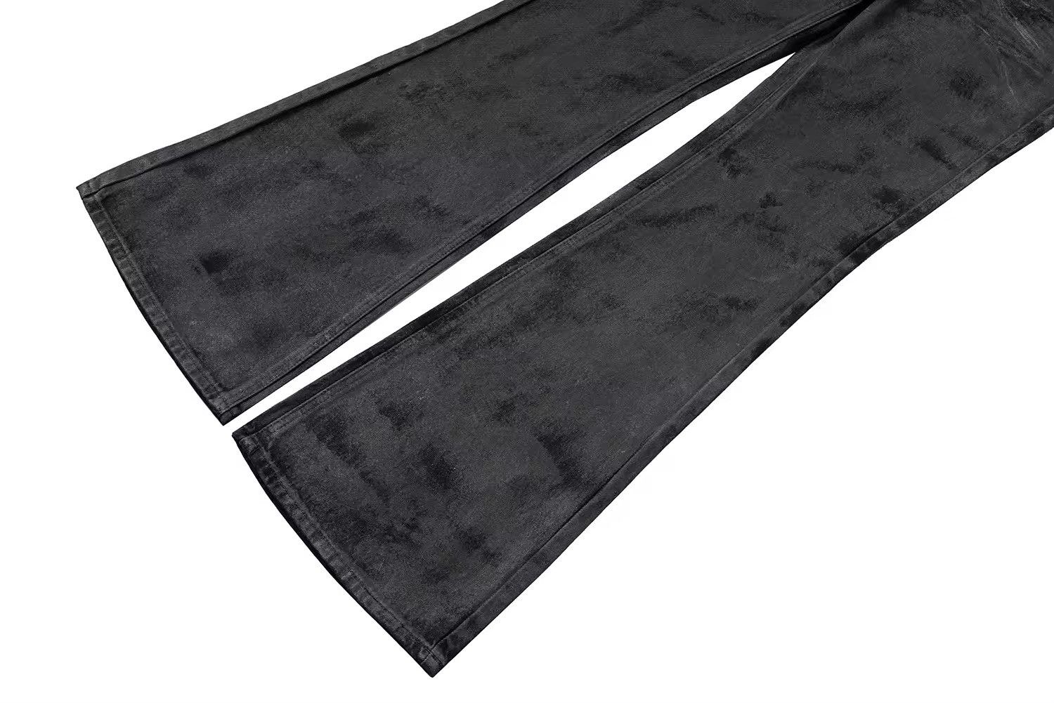 Japanese Brand Hand Brushed Glue Sparkling Baggy Flare Jeans Size US 32 / EU 48 - 8 Thumbnail