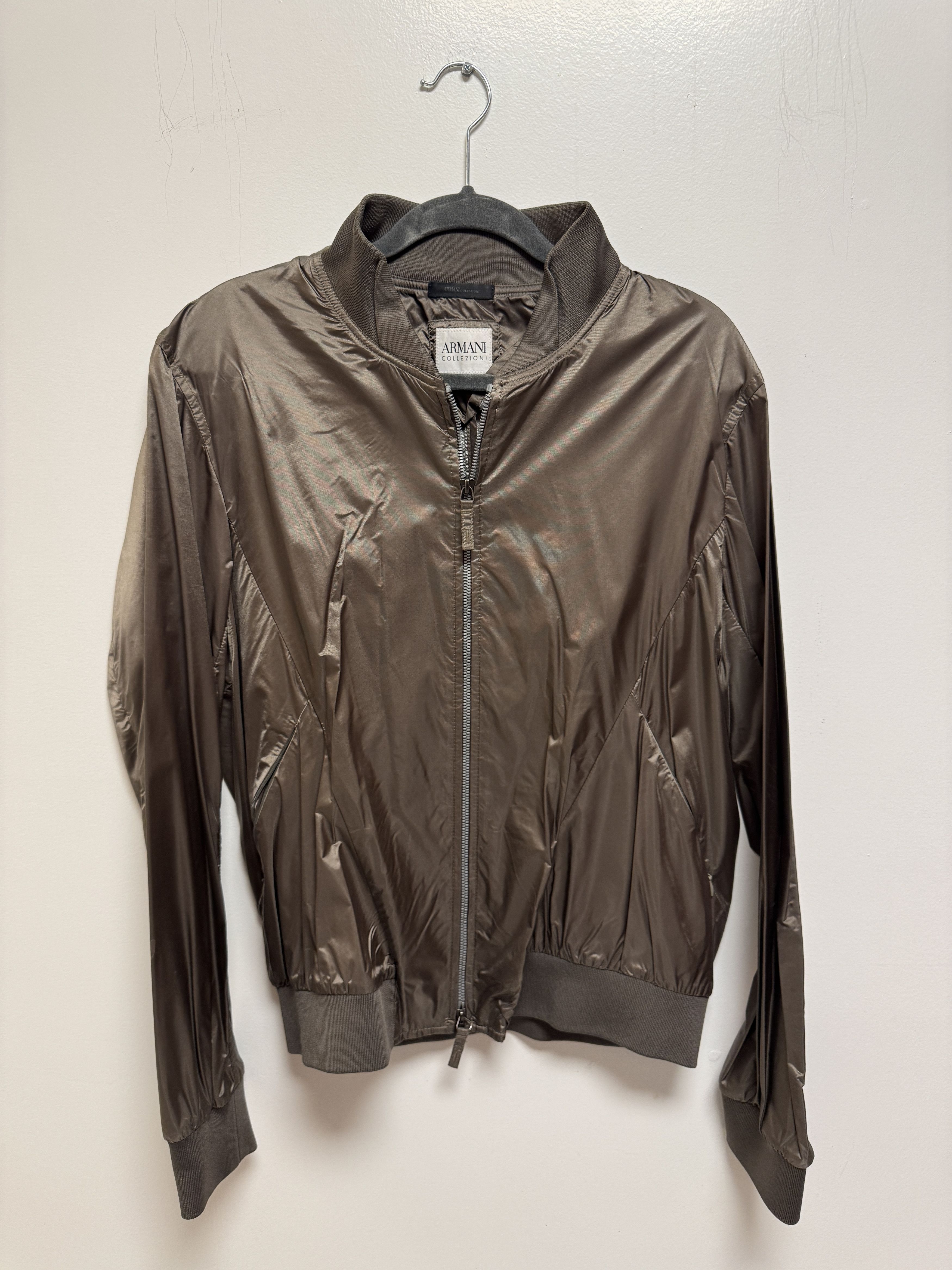 Armani Collezioni Armani Collezioni Men's Brown Packable Bomber Jacket Size US M / EU 48-50 / 2 - 1 Thumbnail