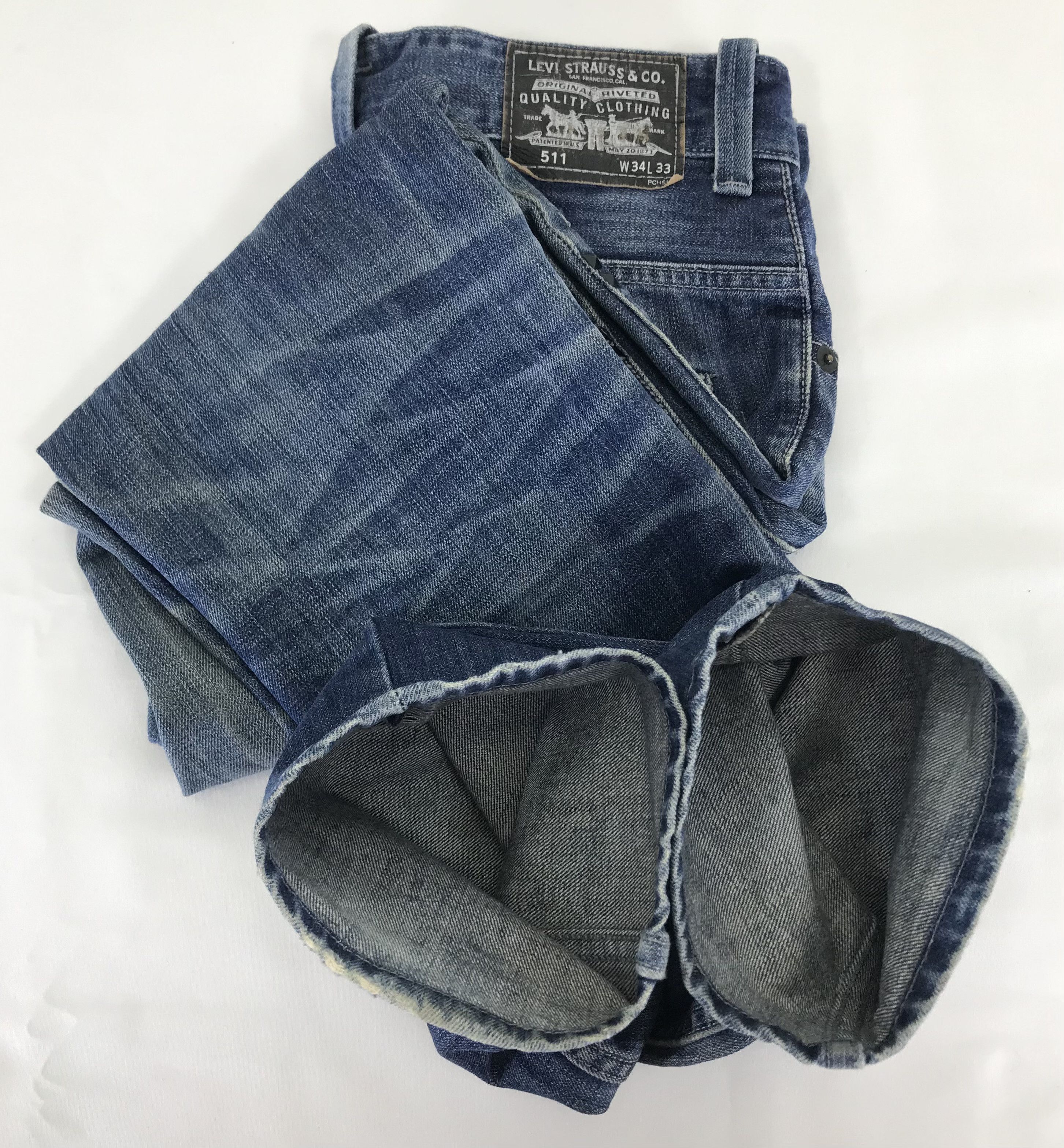 Levi's Vintage Levi's 511 Buckle Back Jeans Distressed Denim Size US 32 / EU 48 - 14 Thumbnail
