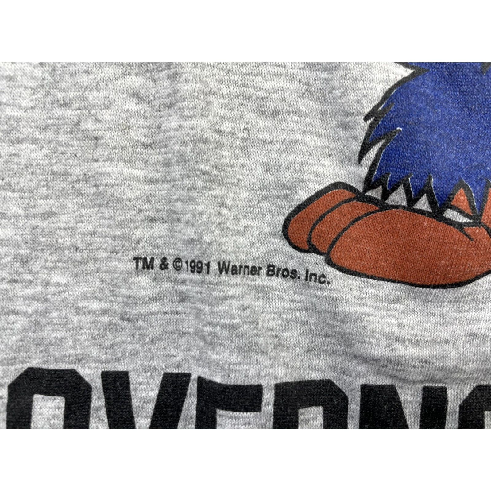 Vintage VINTAGE Governors Island TAZ Warner Brothers T Shirt Large L Gray Jostens 1991 Size US L / EU 52-54 / 3 - 2 Thumbnail