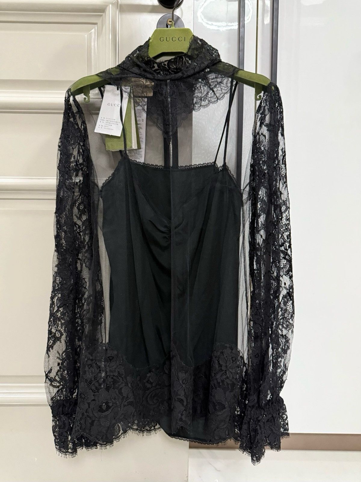 Gucci Gucci Black Tulle Lace Shirt Size XS / US 0-2 / IT 36-38 - 3 Thumbnail