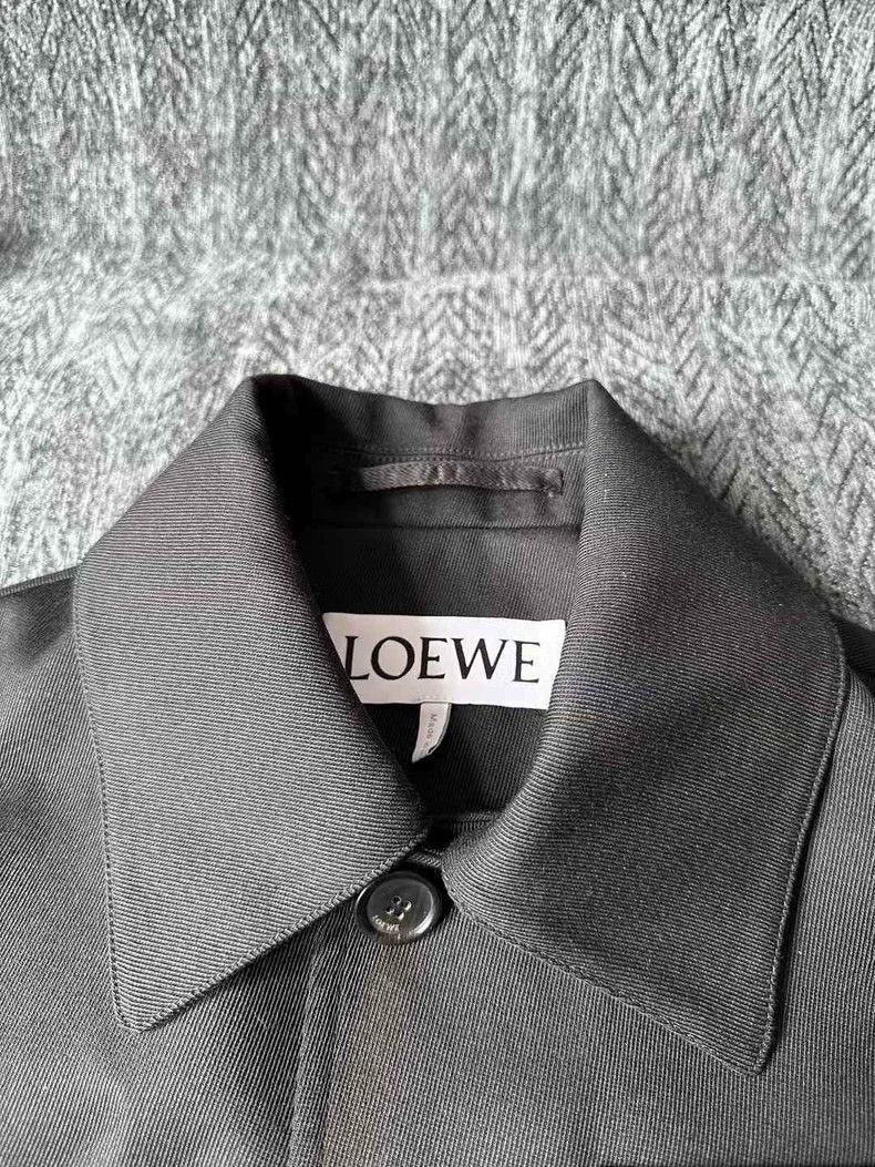 Loewe LOEWE Black leather card wool jacket Size M / US 6-8 / IT 42-44 - 4 Thumbnail