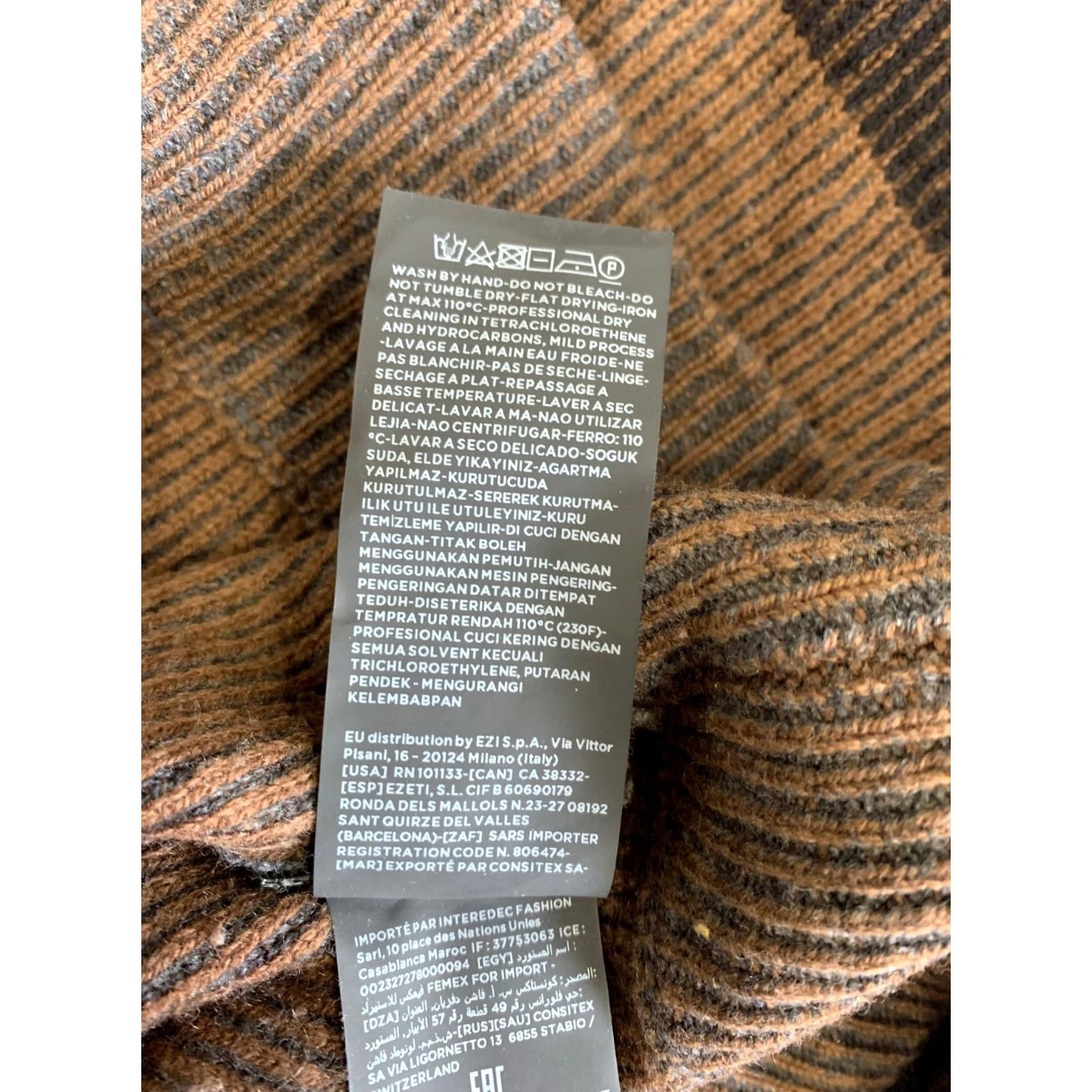 Ermenegildo Zegna Zegna #UseTheExisting Ribbed Crewneck Sweater Men’s XXL Brown Gray Striped Knit Pullover Vintage? No, not specified. Size US XXL / EU 58 / 5 - 4 Thumbnail
