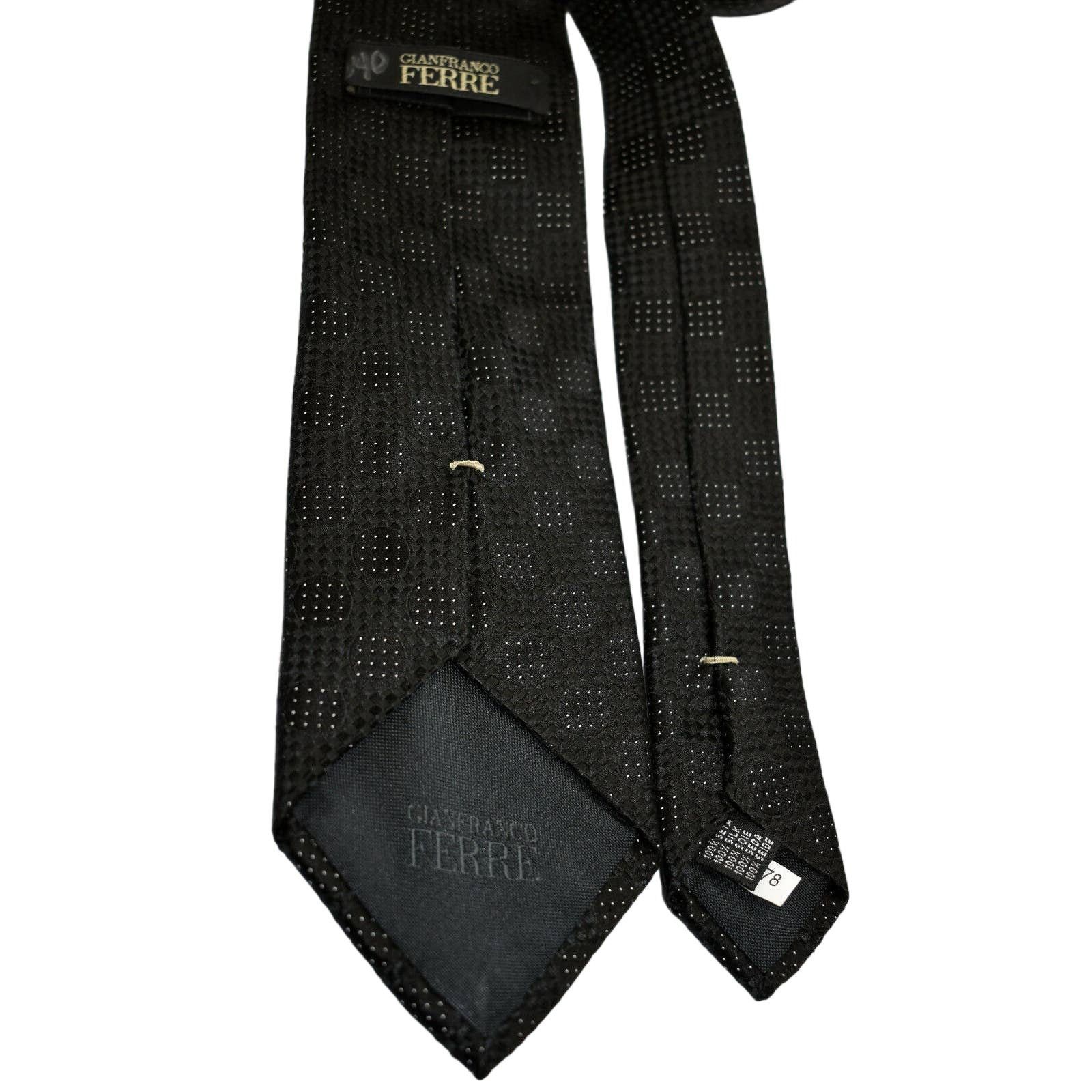 Gianfranco Ferre A2 NWoT Auth Gianfranco FERRE Black Silk Tie Made In Italy Size ONE SIZE - 2 Thumbnail