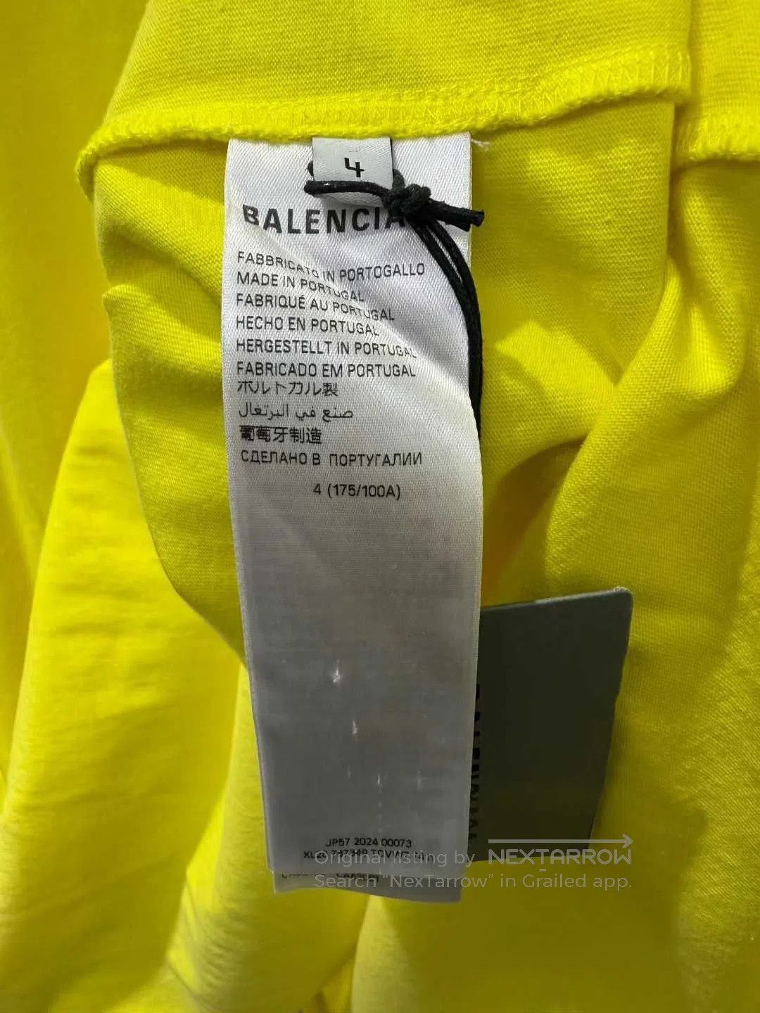 Balenciaga Balenciaga Yellow Flame Destruction Logo Short-sleeve T-sh Size US XL / EU 56 / 4 - 3 Thumbnail
