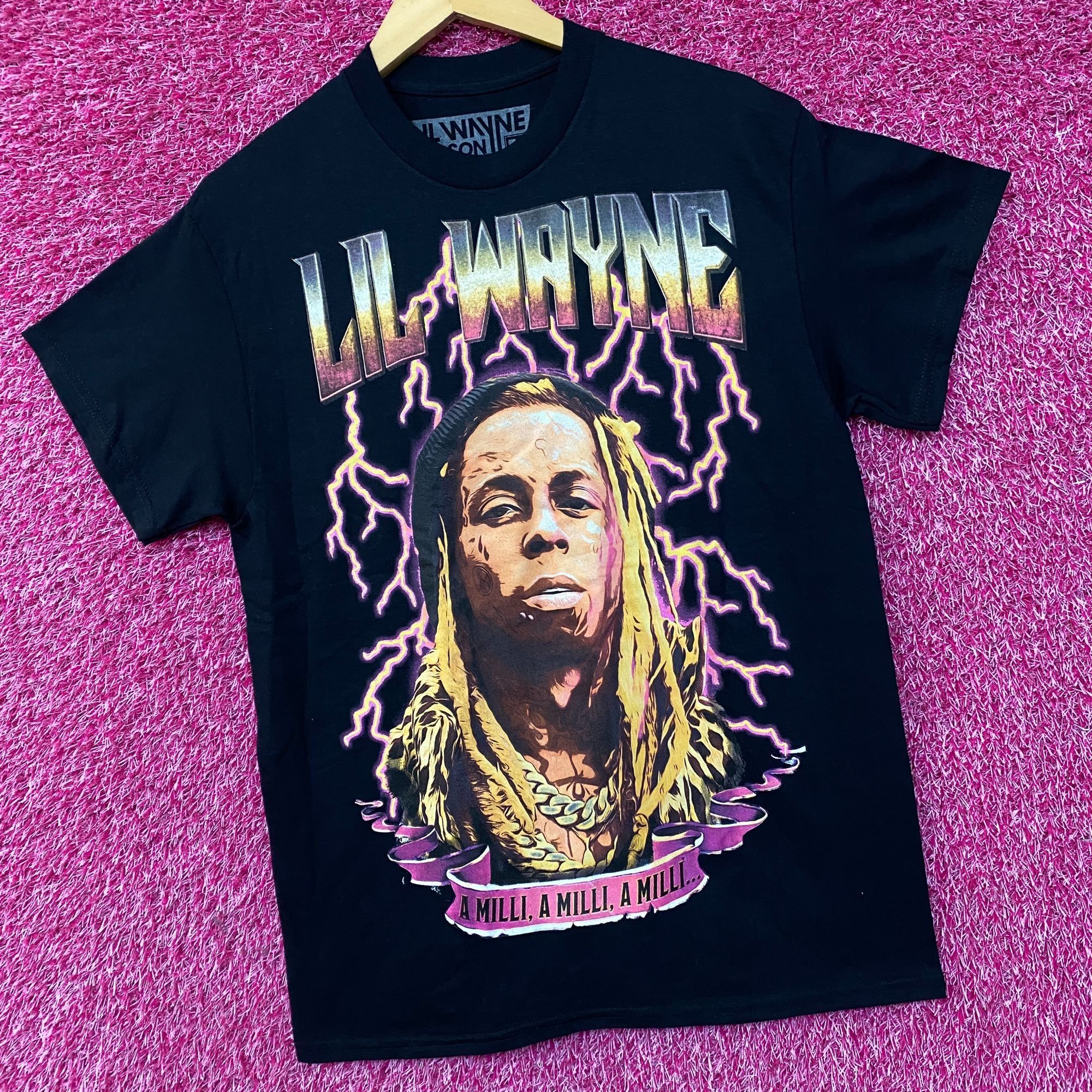 Lil Wayne Reason Lil Wayne A Milli Lightning Black T-Shirt Medium Size US M / EU 48-50 / 2 - 3 Thumbnail