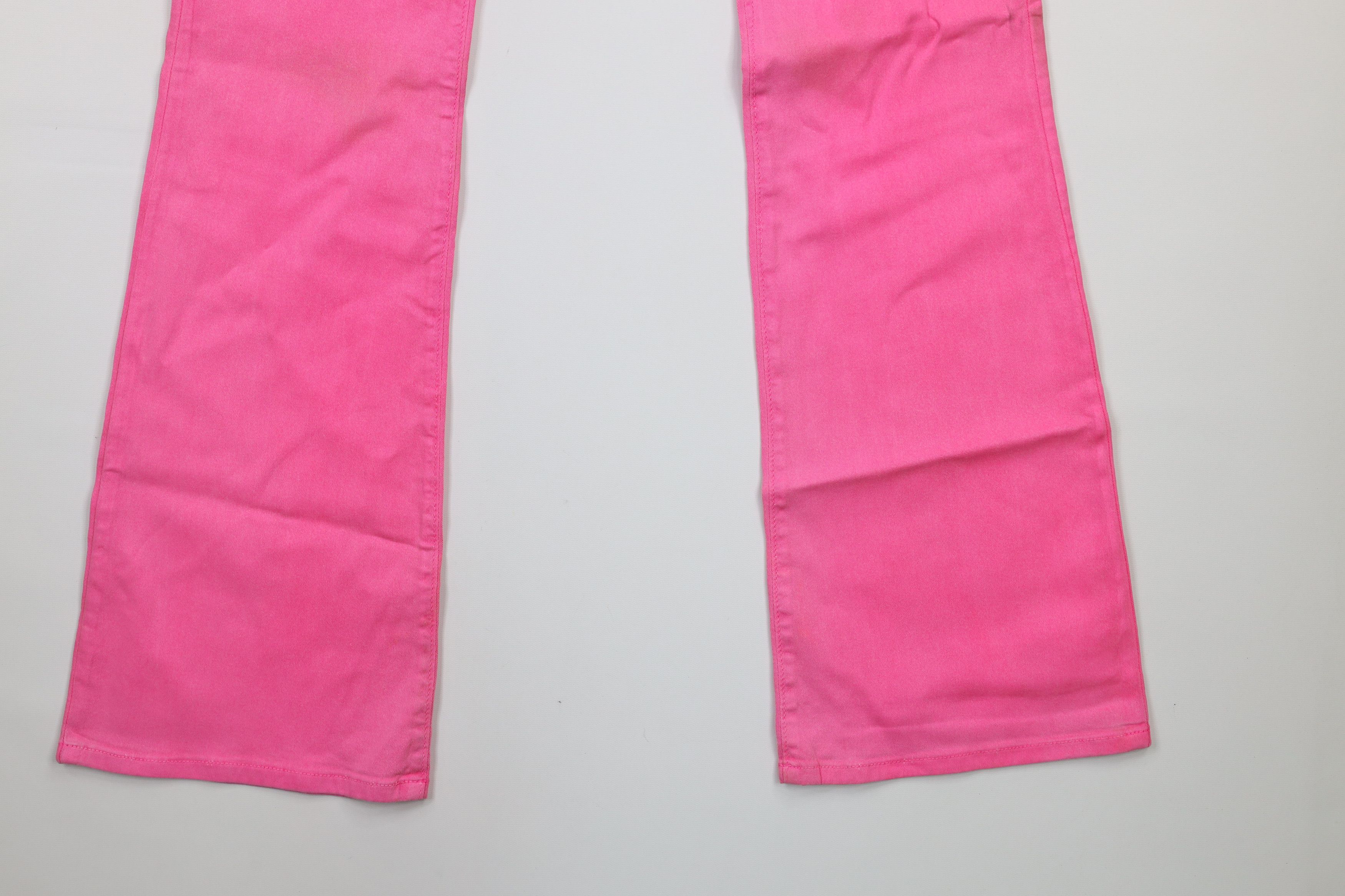 Vintage × Von Dutch Vintage Y2K Von Dutch Wide Leg Flared Stretch Jeans Pink USA Size 27" / US 4 / IT 40 - 4 Thumbnail